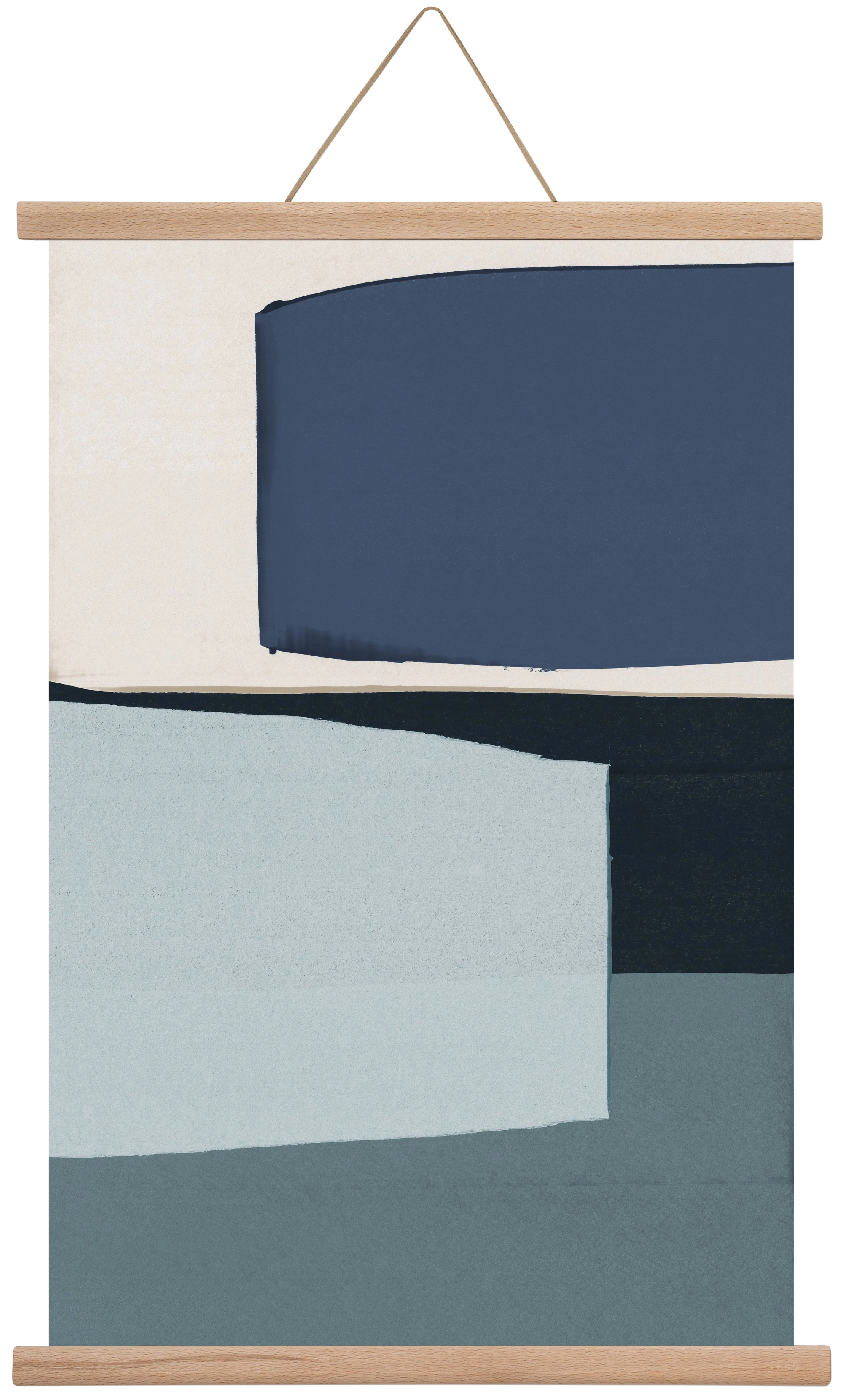 Calm Blue, 40x60 cm (40x60 cm), Tölgy akasztó