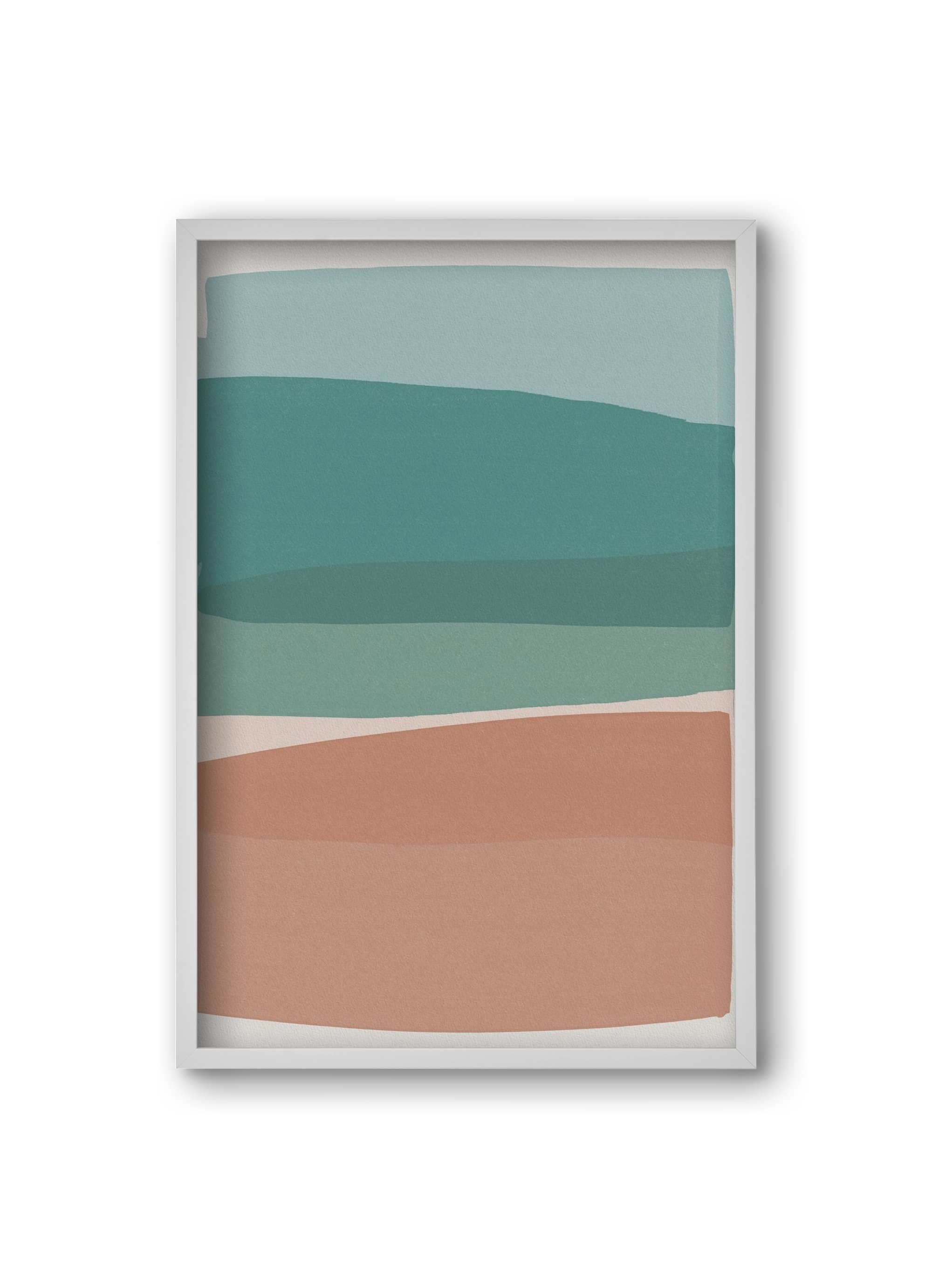 Modern Turquoise and Pink, 20x30 cm (20x30 cm), Fehér keret