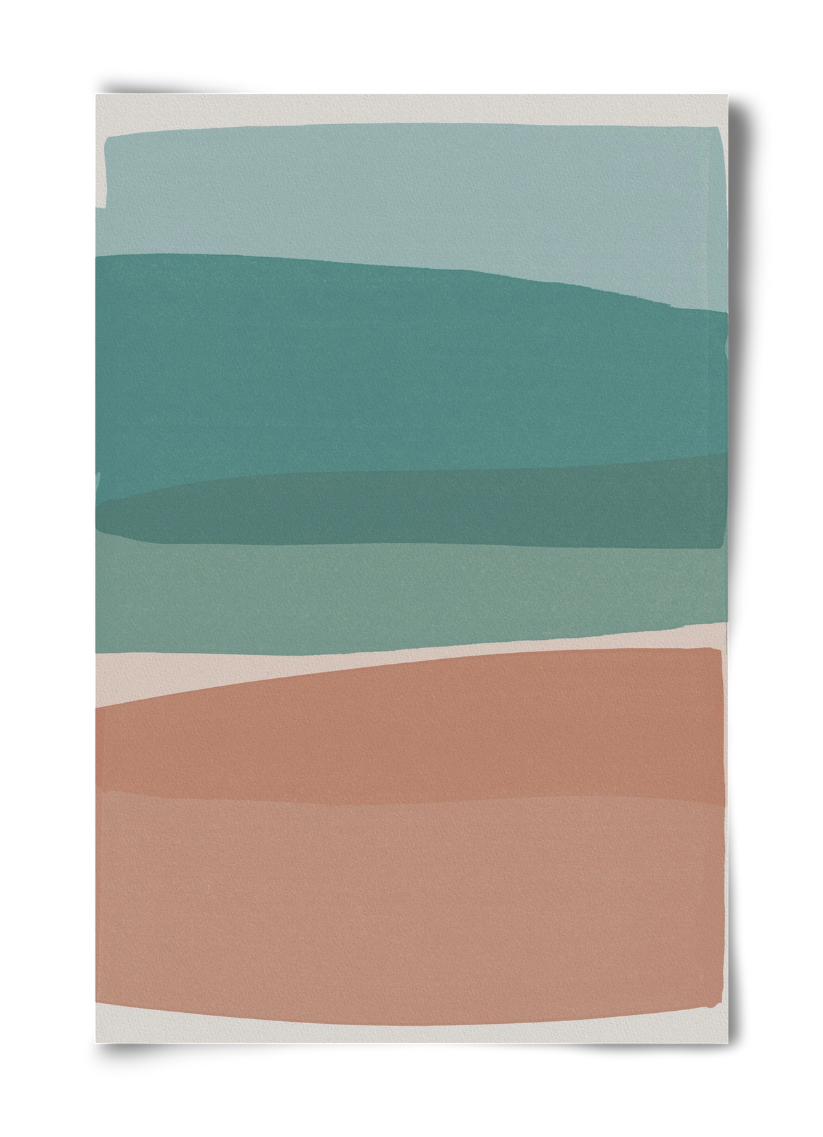 Modern Turquoise and Pink, 40x60 cm, Keret nélkül