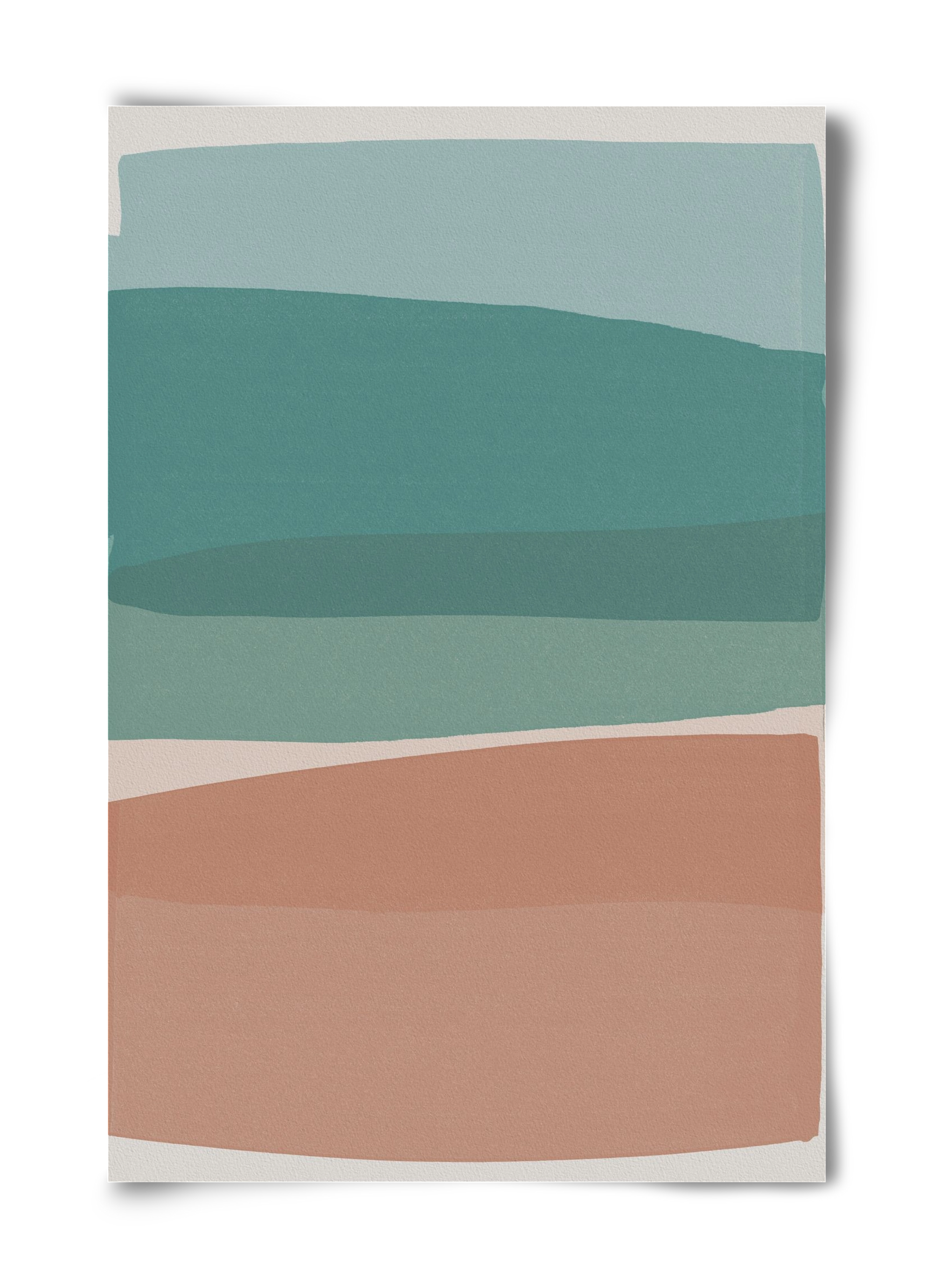 Modern Turquoise and Pink, 40x60 cm, Keret nélkül