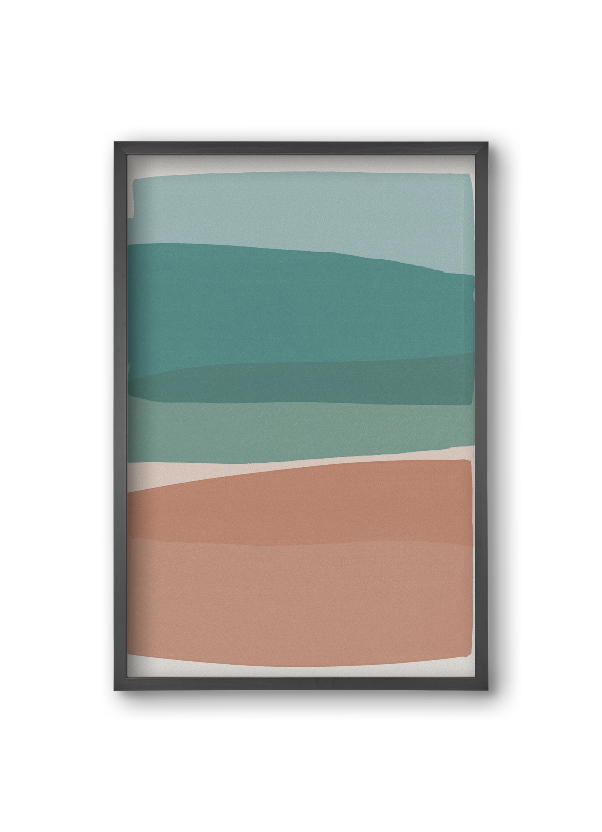 Modern Turquoise and Pink, 20x30 cm (20x30 cm), Fekete keret