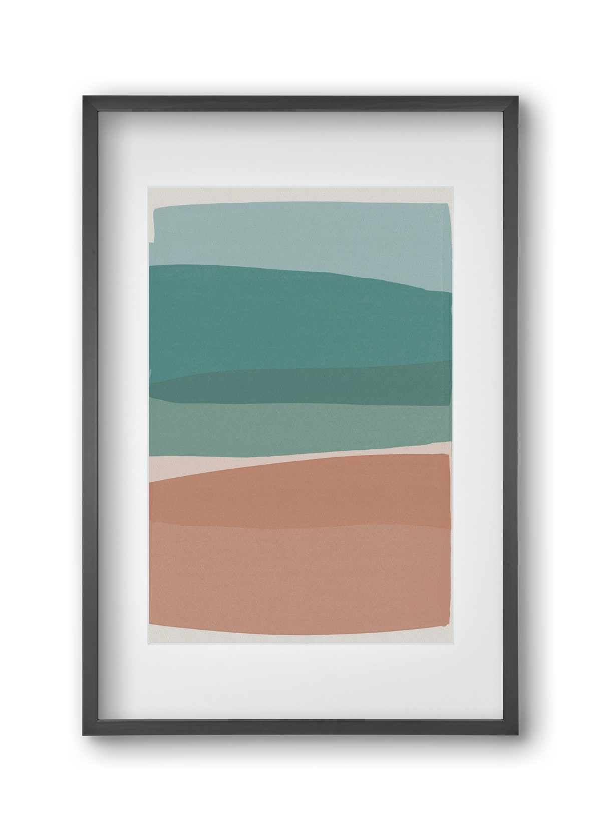 Modern Turquoise and Pink, 30x45 cm (20x30 cm), Fekete keret, paszpartuval