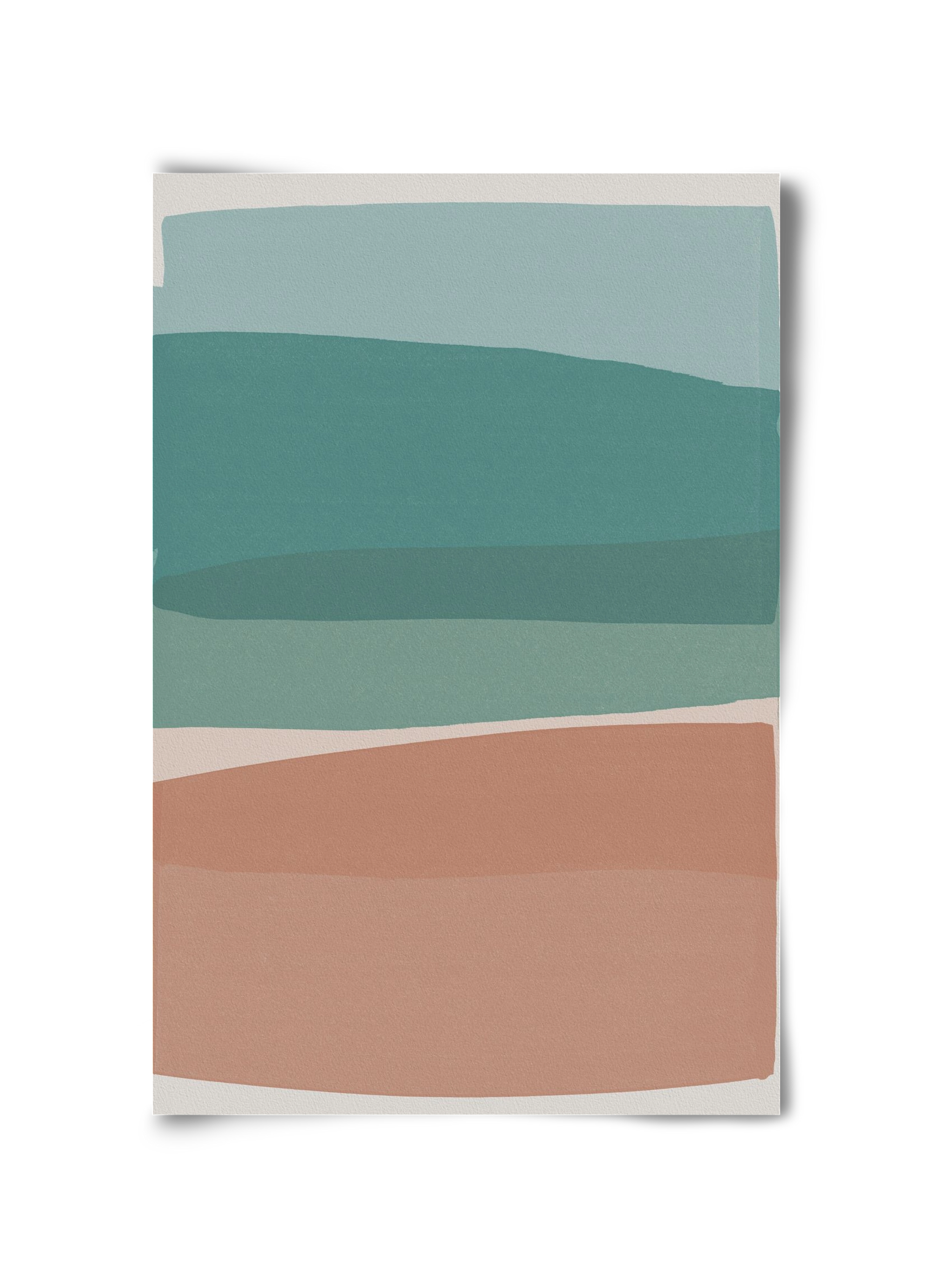 Modern Turquoise and Pink, 30x45 cm, Keret nélkül