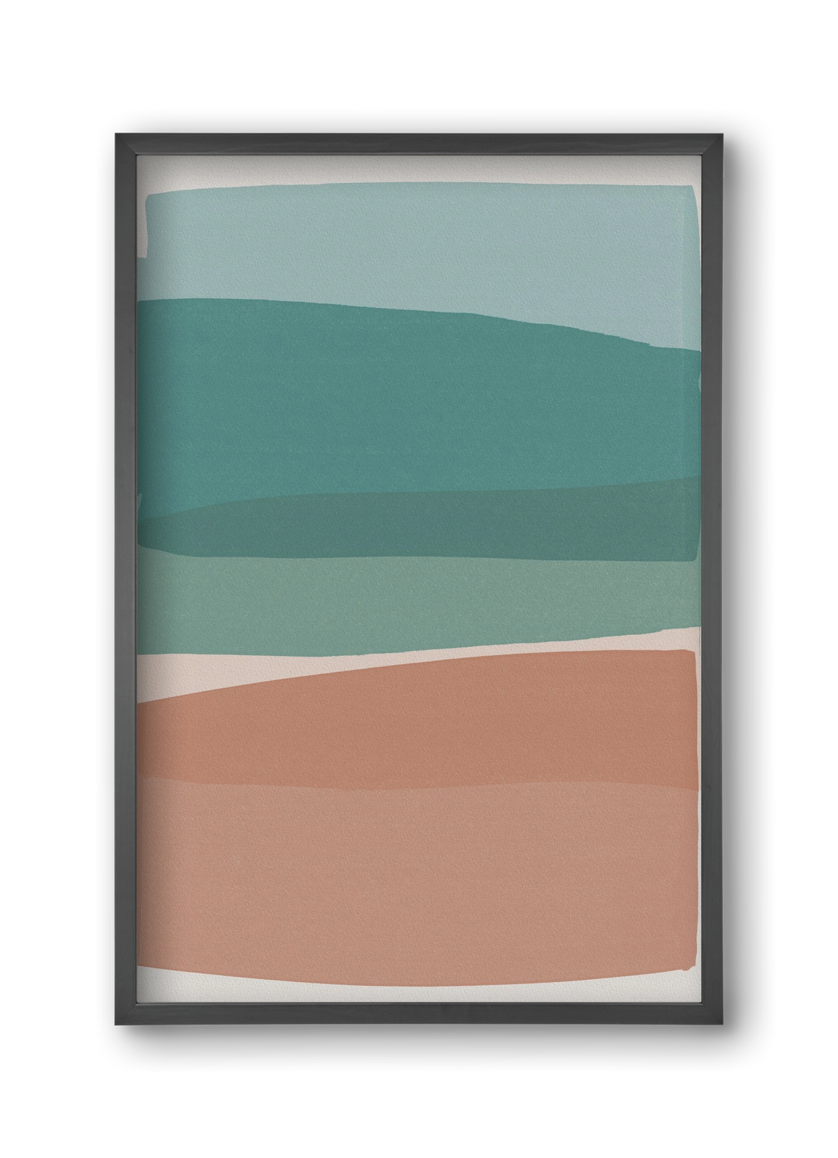 Modern Turquoise and Pink, 30x45 cm (30x45 cm), Fekete keret