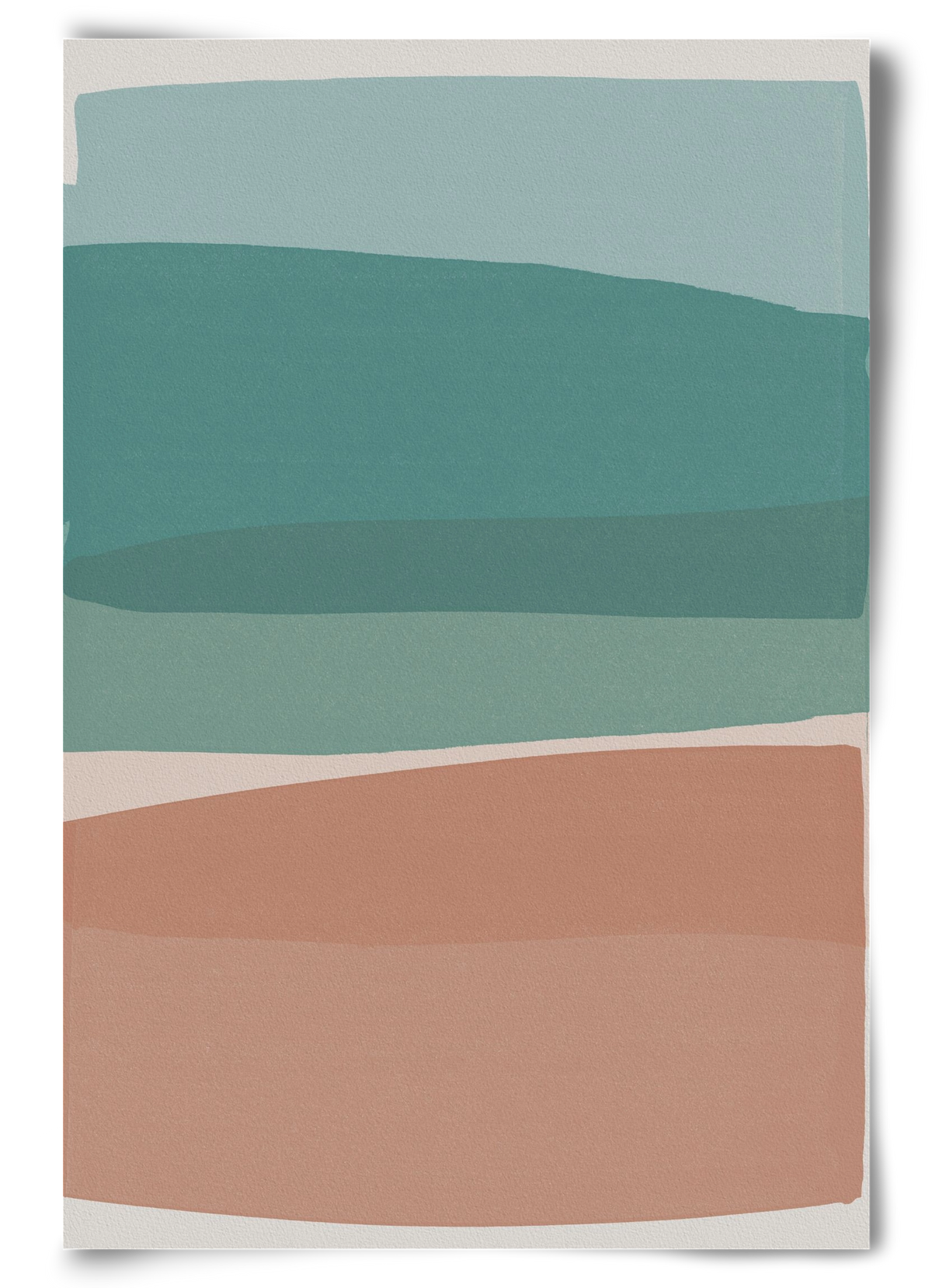 Modern Turquoise and Pink, 60x90 cm, Keret nélkül