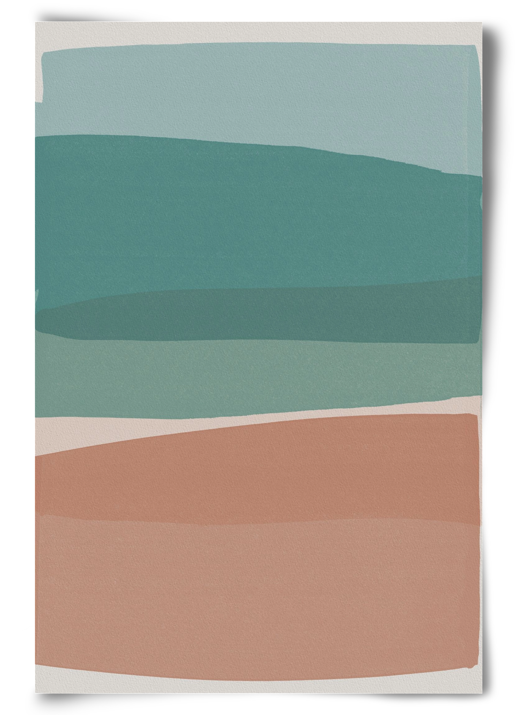 Modern Turquoise and Pink, 60x90 cm, Keret nélkül