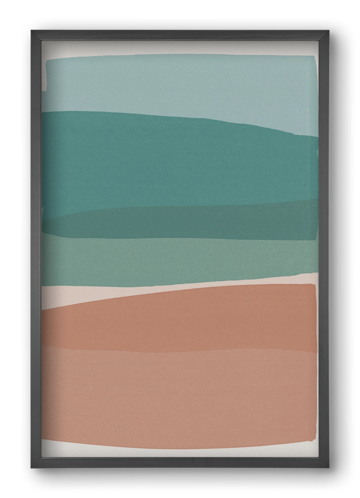 Modern Turquoise and Pink, 40x60 cm (40x60 cm), Fekete keret