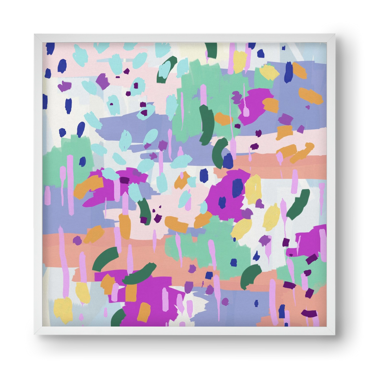 Oil Abstract I, 40x40 cm (40x40 cm), Fehér keret