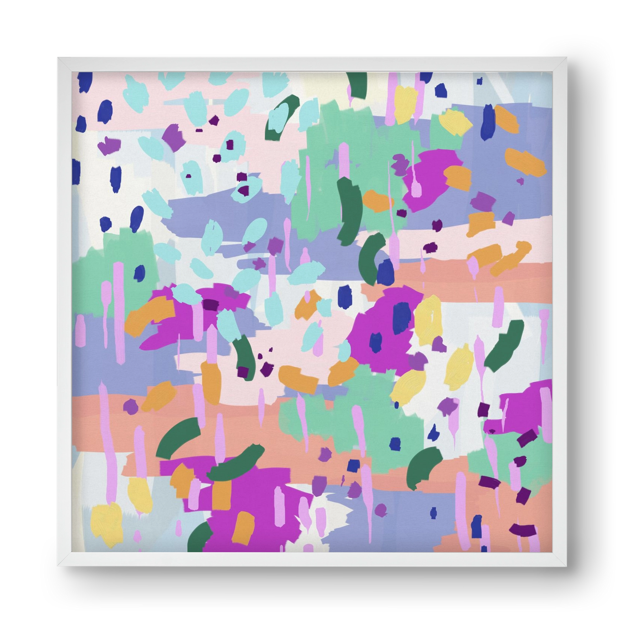 Oil Abstract I, 40x40 cm (40x40 cm), Fehér keret