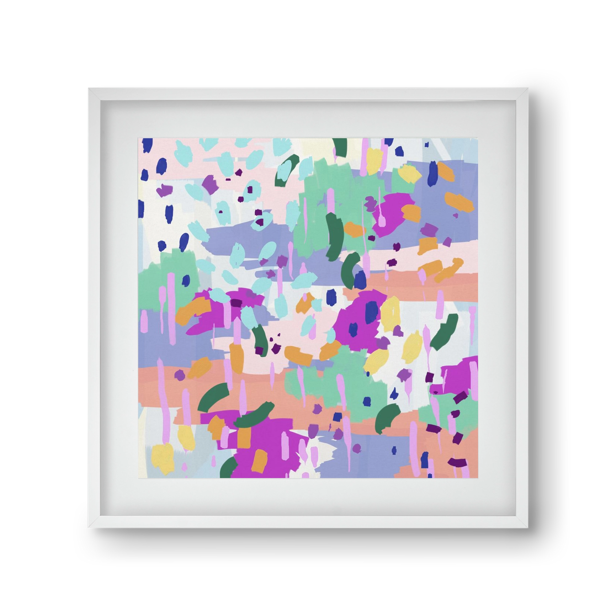 Oil Abstract I, 30x30 cm (20x20 cm), Fehér keret, paszpartuval