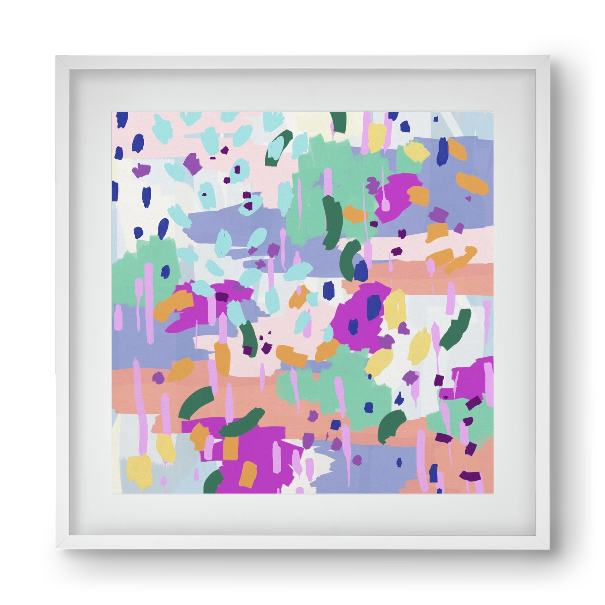 Oil Abstract I, 40x40 cm (30x30 cm), Fehér keret, paszpartuval