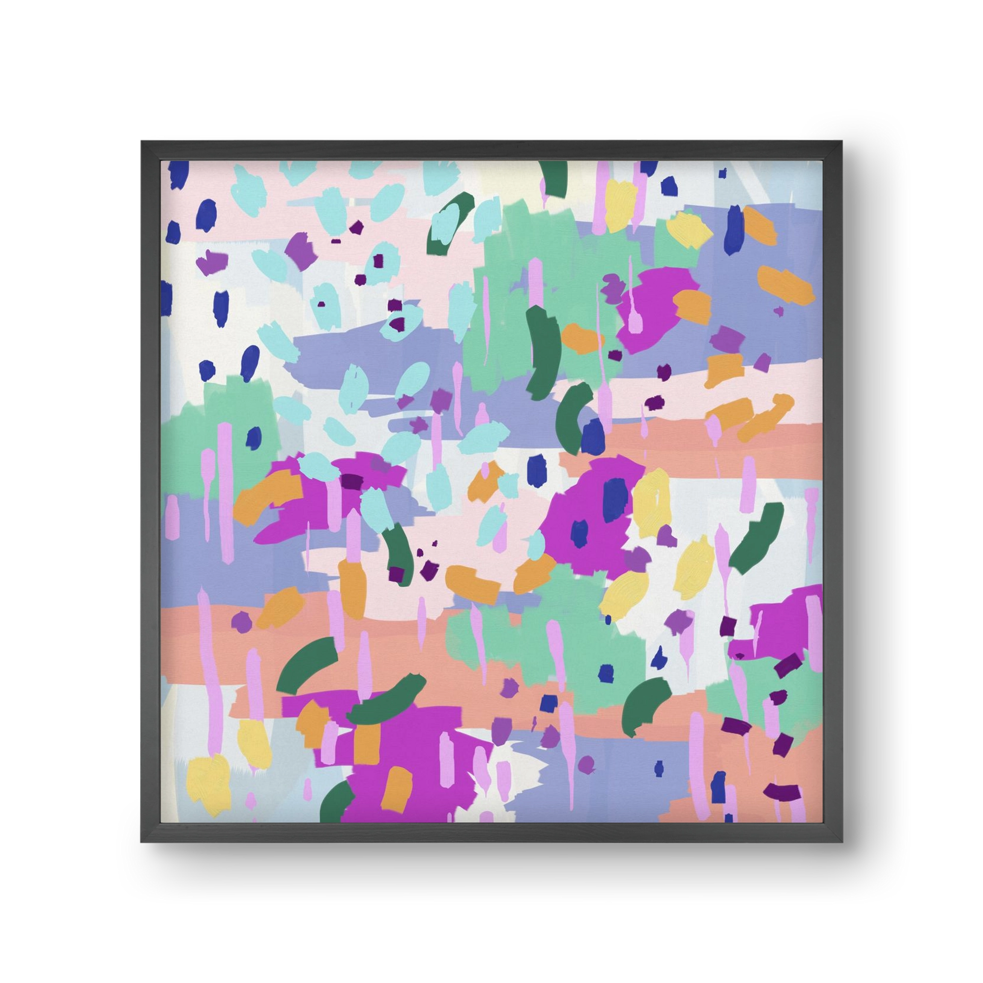 Oil Abstract I, 30x30 cm (30x30 cm), Fekete keret