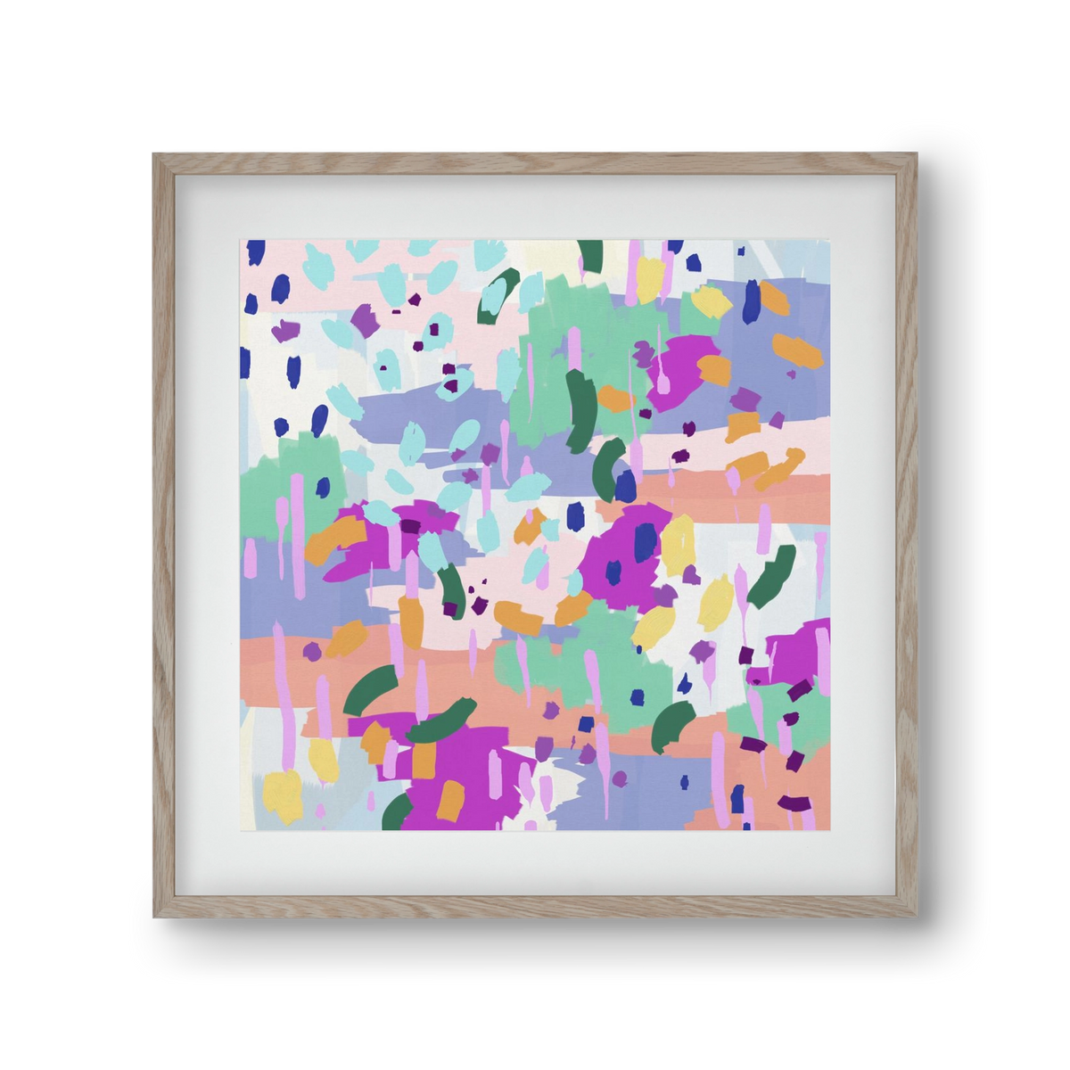 Oil Abstract I, 30x30 cm (20x20 cm), Tölgy keret, paszpartuval