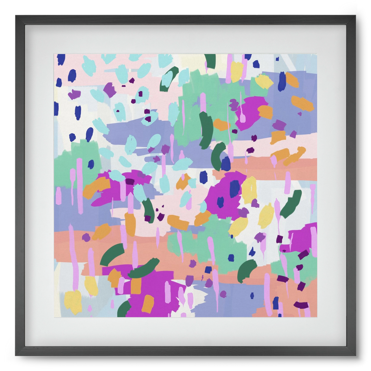 Oil Abstract I, 50x50 cm (40x40 cm), Fekete keret, paszpartuval