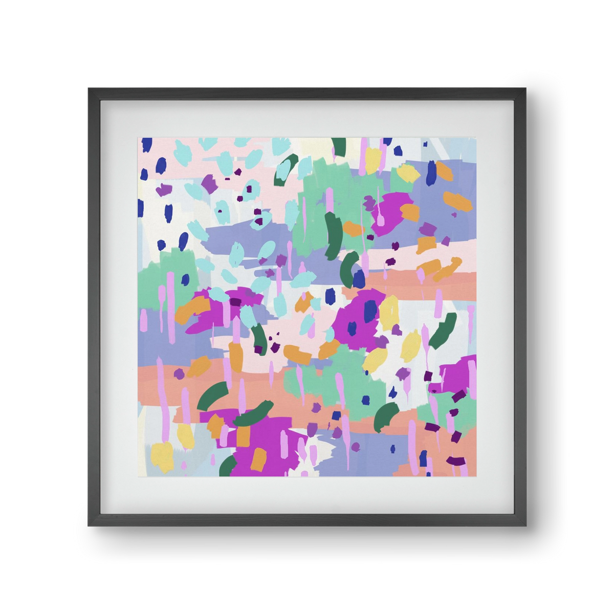 Oil Abstract I, 30x30 cm (20x20 cm), Fekete keret, paszpartuval