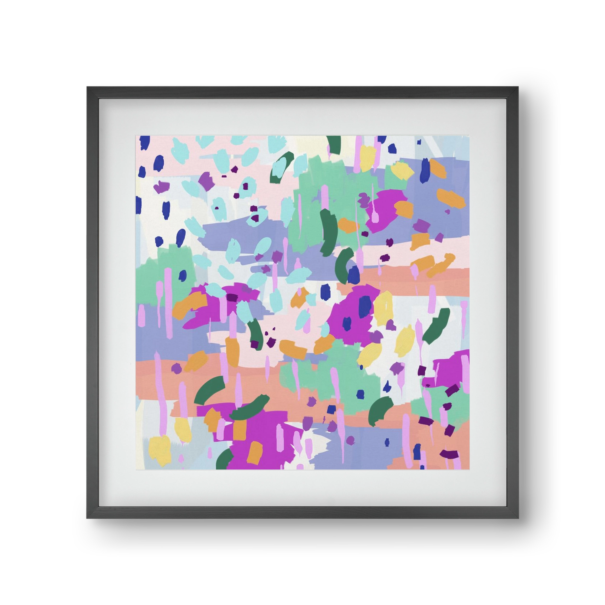 Oil Abstract I, 30x30 cm (20x20 cm), Fekete keret, paszpartuval