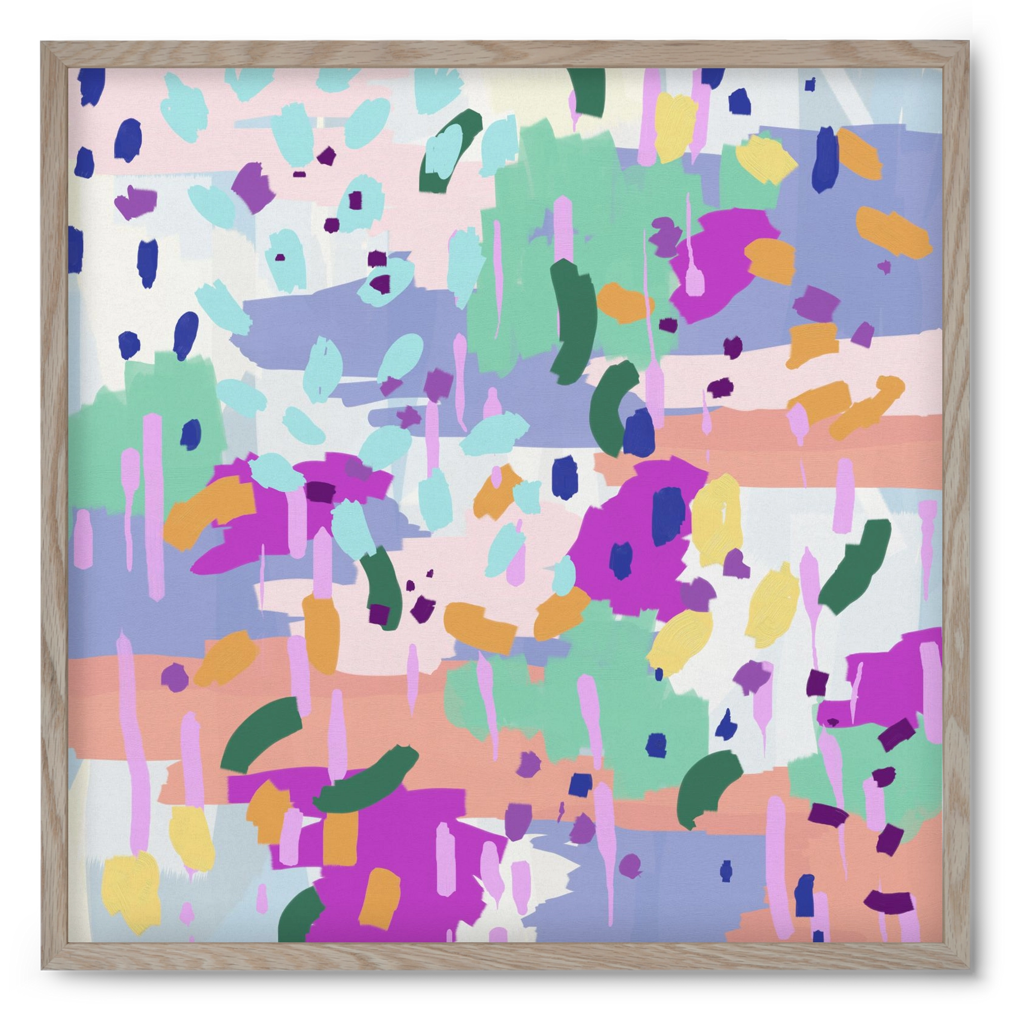 Oil Abstract I, 50x50 cm (50x50 cm), Tölgy keret