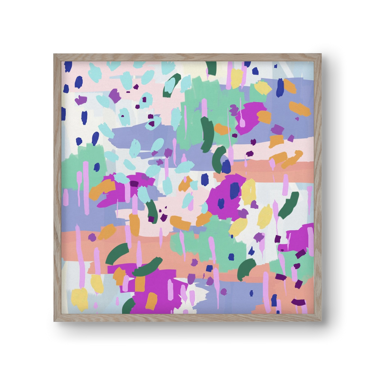 Oil Abstract I, 30x30 cm (30x30 cm), Tölgy keret