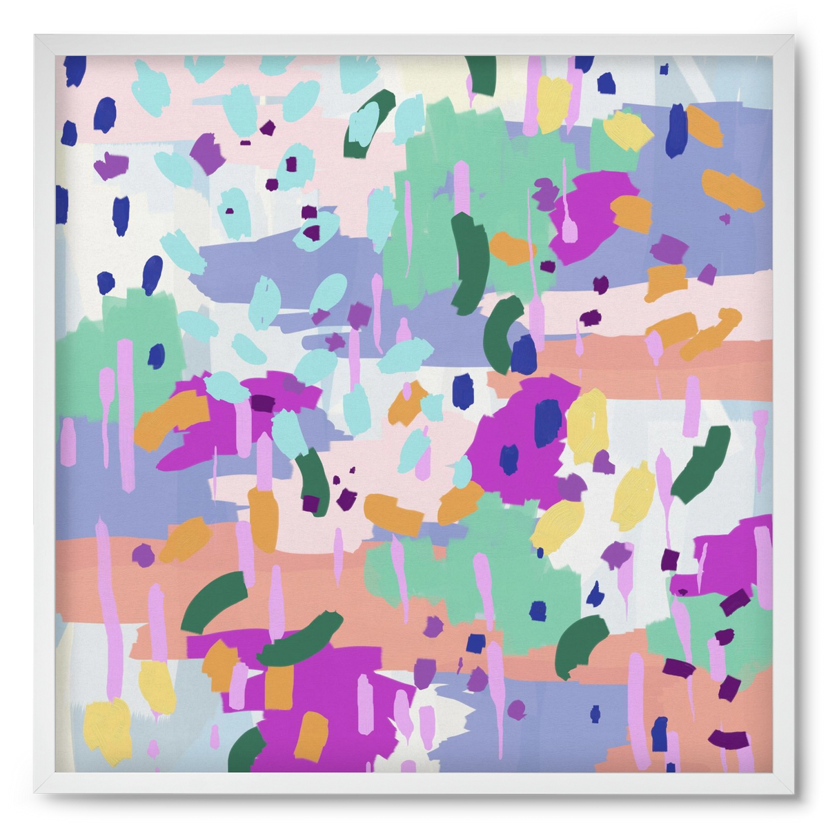 Oil Abstract I, 50x50 cm (50x50 cm), Fehér keret