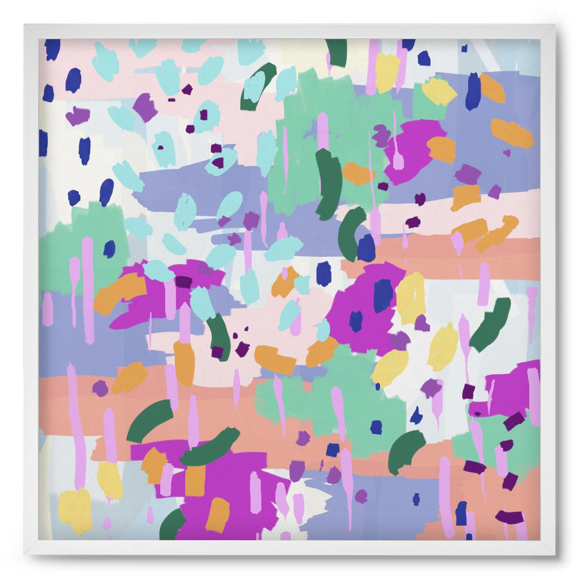 Oil Abstract I, 50x50 cm (50x50 cm), Fehér keret