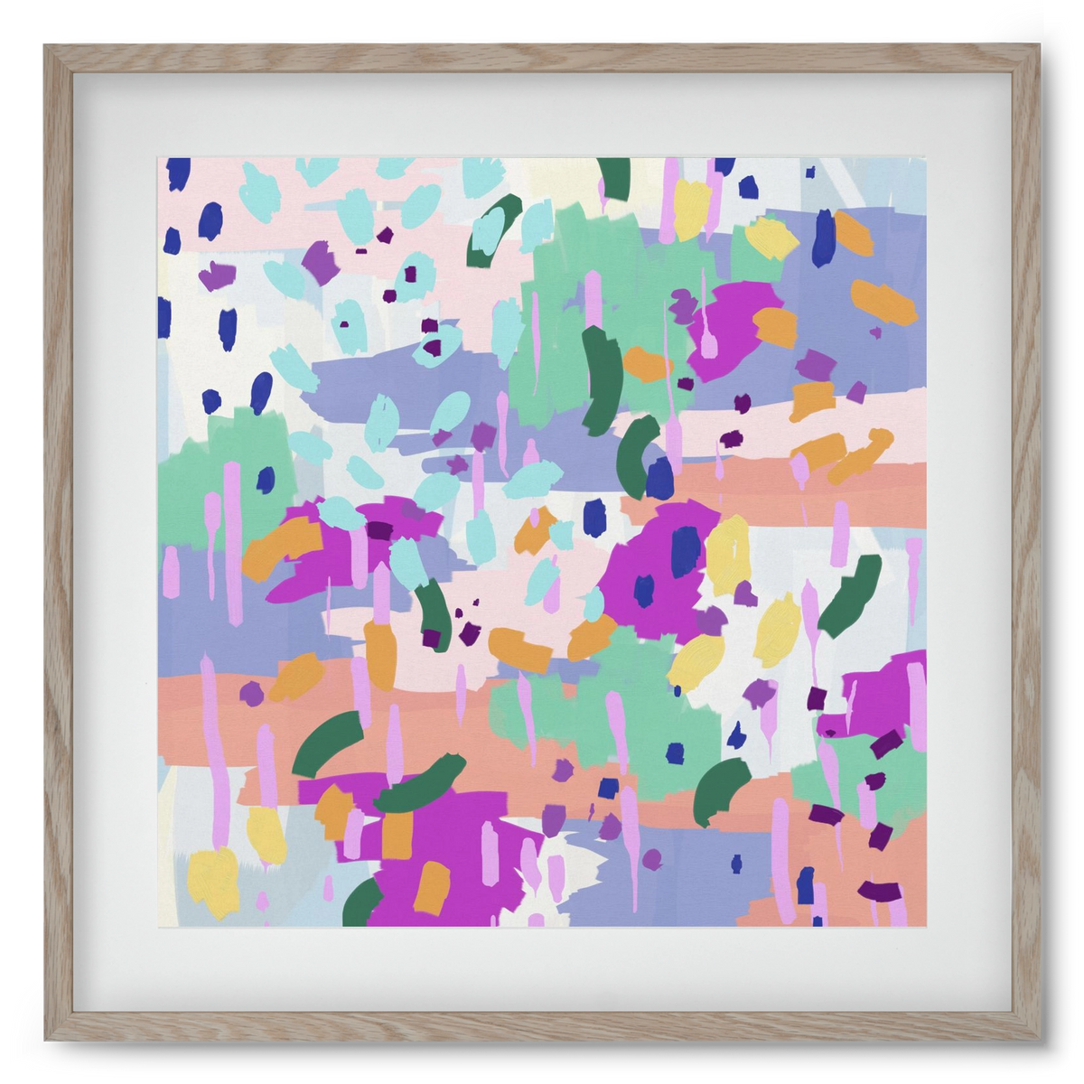 Oil Abstract I, 50x50 cm (40x40 cm), Tölgy keret, paszpartuval