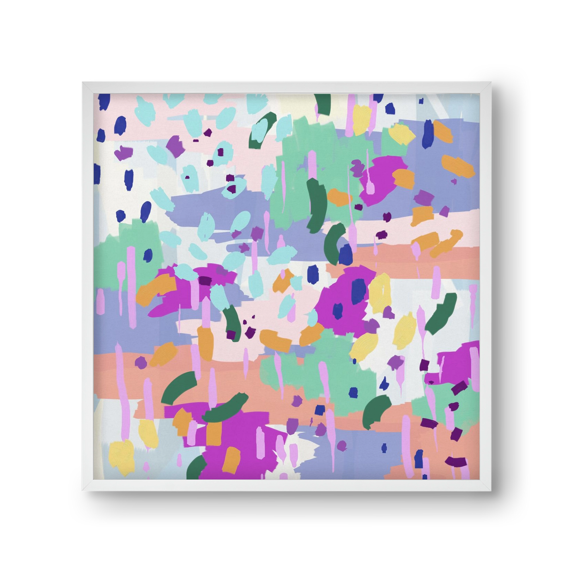 Oil Abstract I, 30x30 cm (30x30 cm), Fehér keret