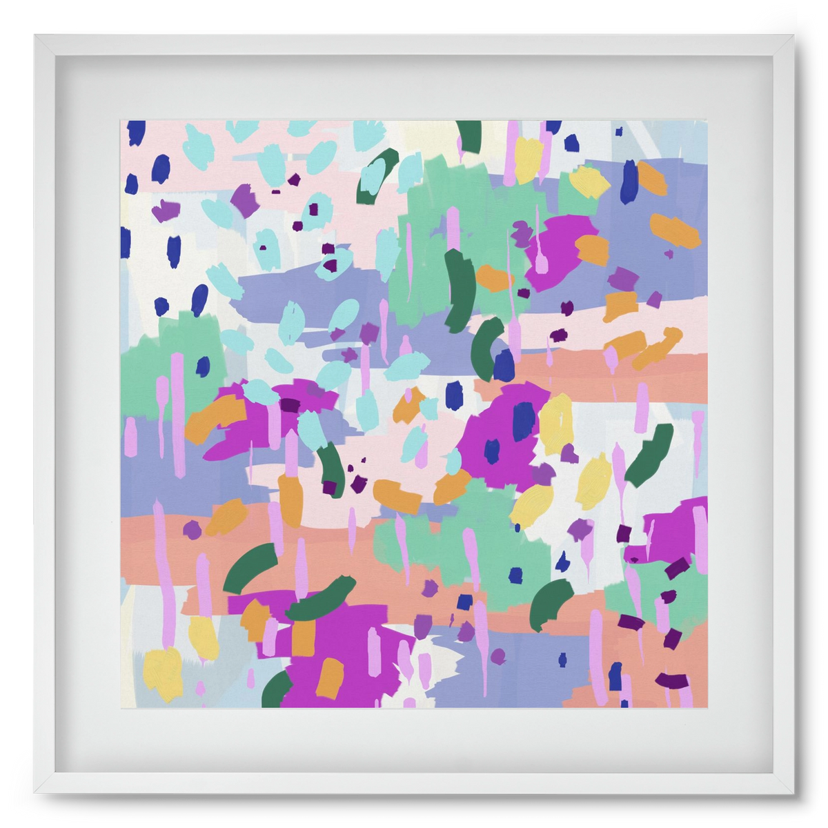 Oil Abstract I, 50x50 cm (40x40 cm), Fehér keret, paszpartuval