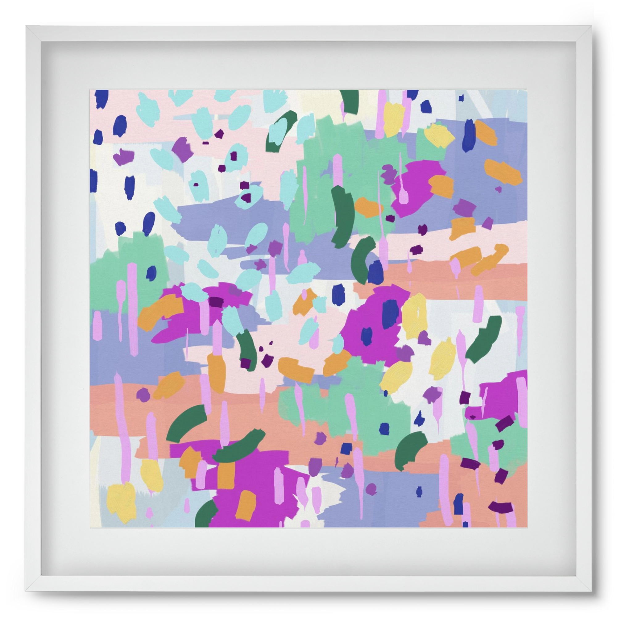 Oil Abstract I, 50x50 cm (40x40 cm), Fehér keret, paszpartuval