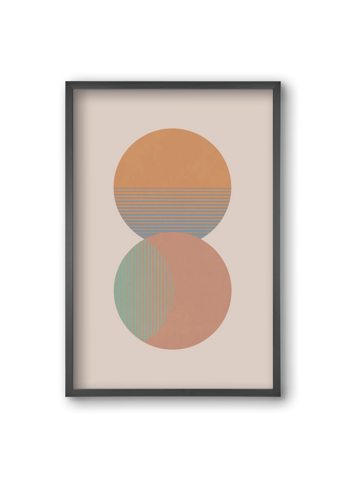 Circle Sun & Moon Colour, 20x30 cm (20x30 cm), Fekete keret