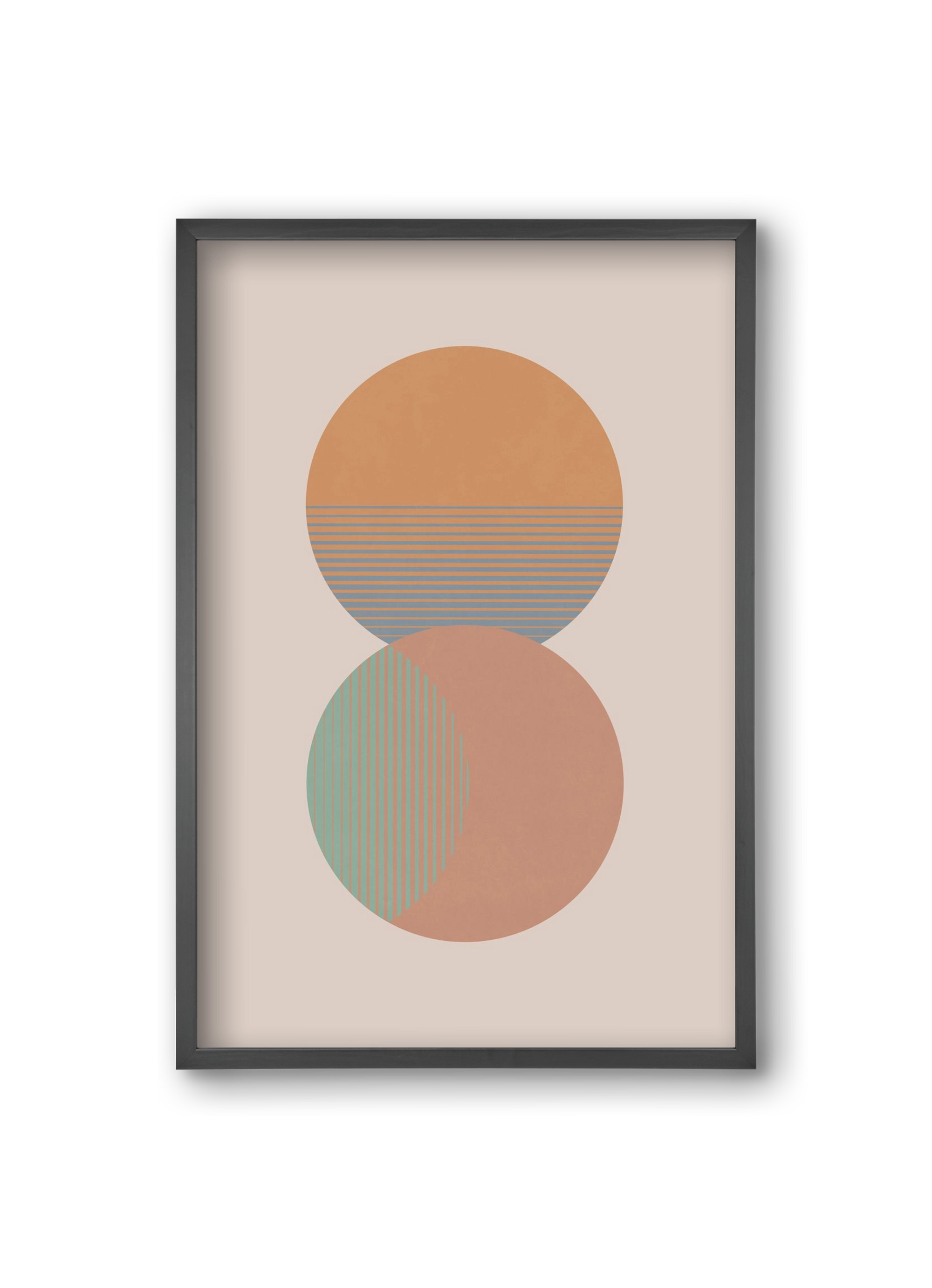 Circle Sun & Moon Colour, 20x30 cm (20x30 cm), Fekete keret