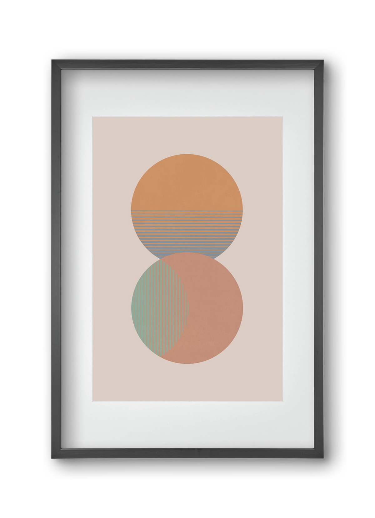 Circle Sun & Moon Colour, 30x45 cm (20x30 cm), Fekete keret, paszpartuval