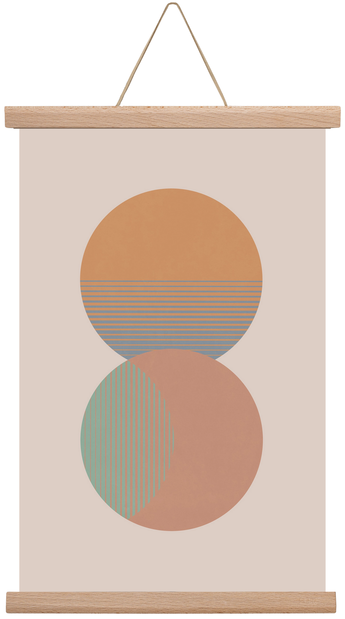 Circle Sun & Moon Colour, 30x45 cm (30x45 cm), Tölgy akasztó