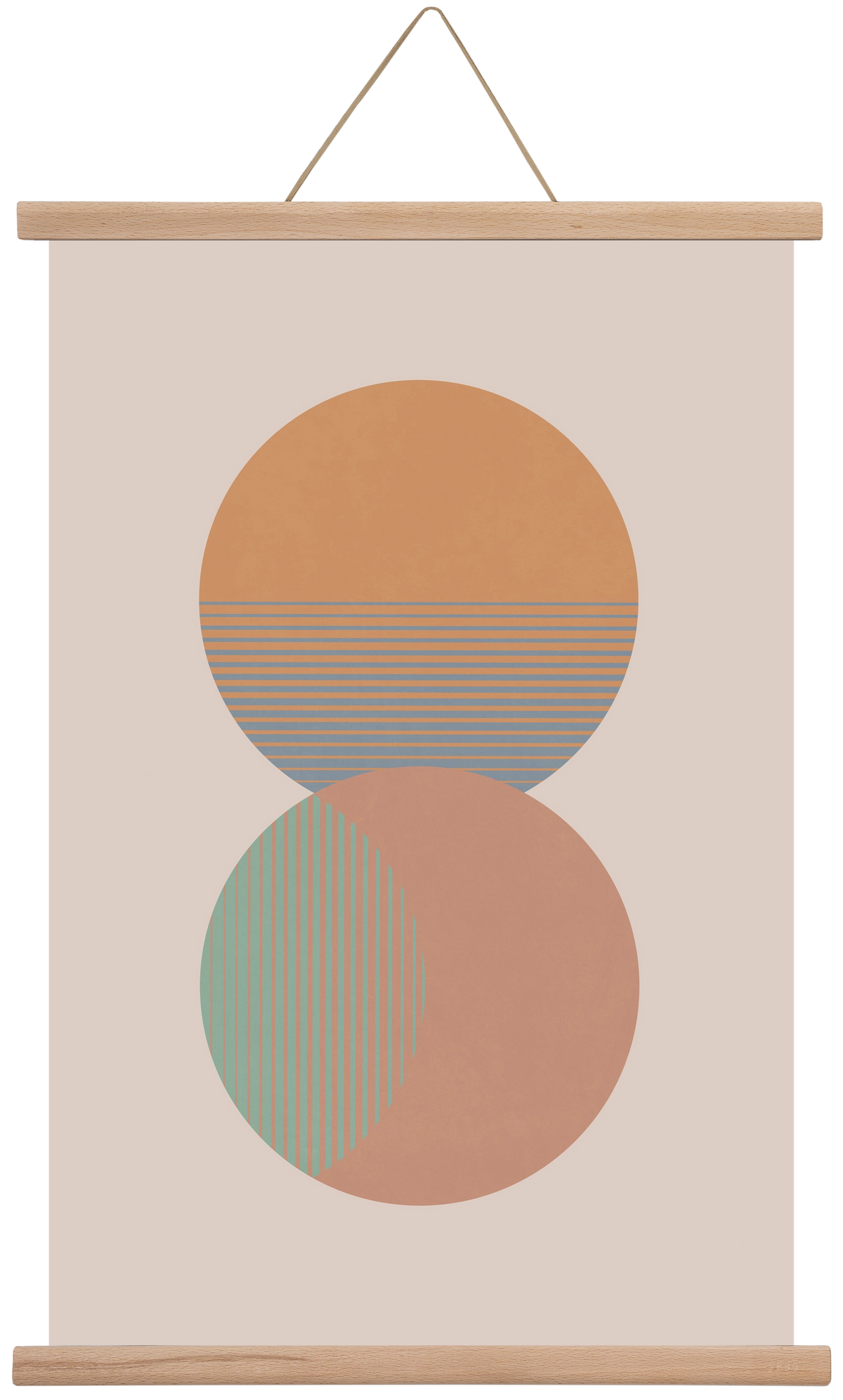 Circle Sun & Moon Colour, 40x60 cm (40x60 cm), Tölgy akasztó