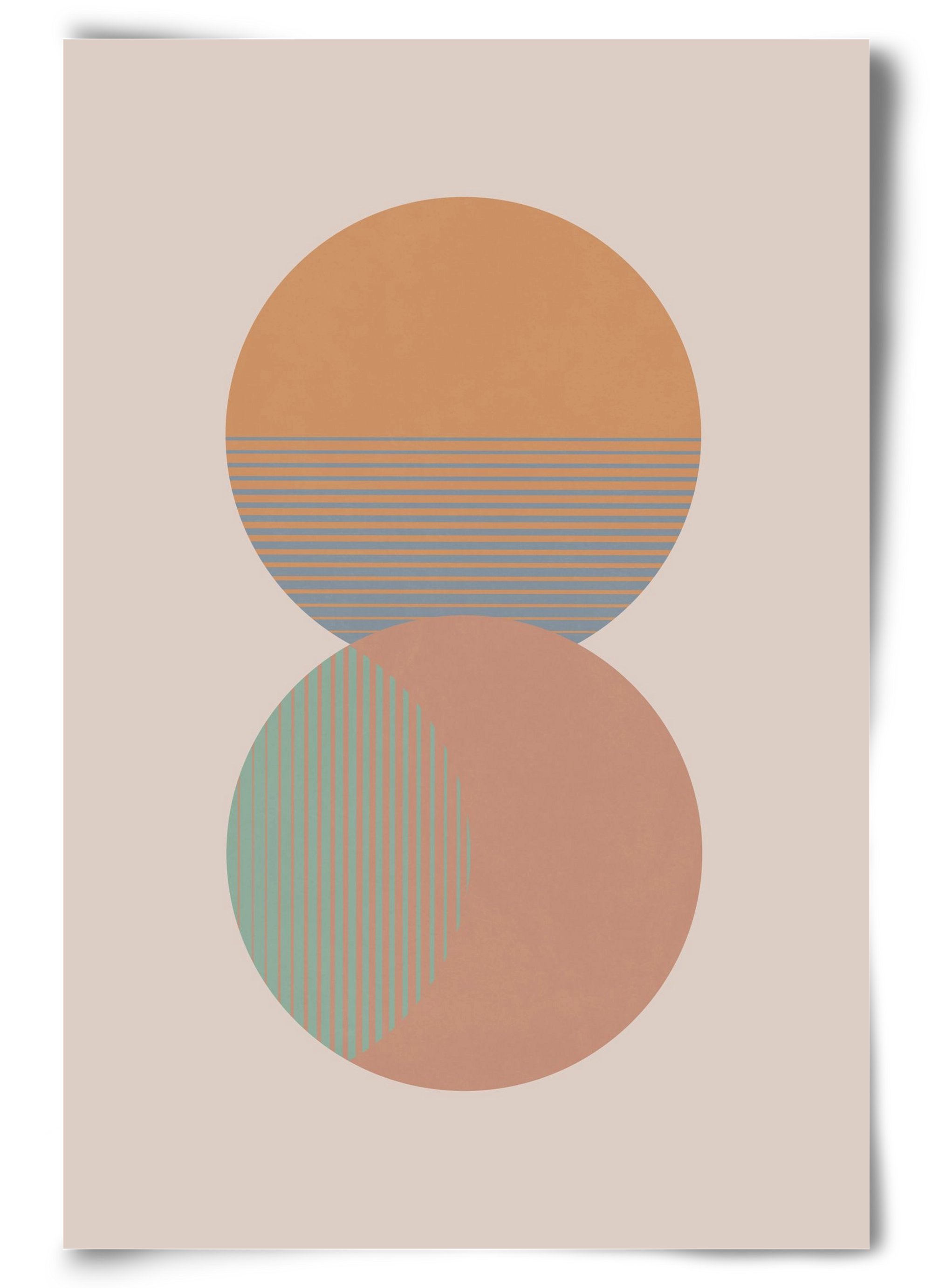 Circle Sun & Moon Colour, 60x90 cm, Keret nélkül