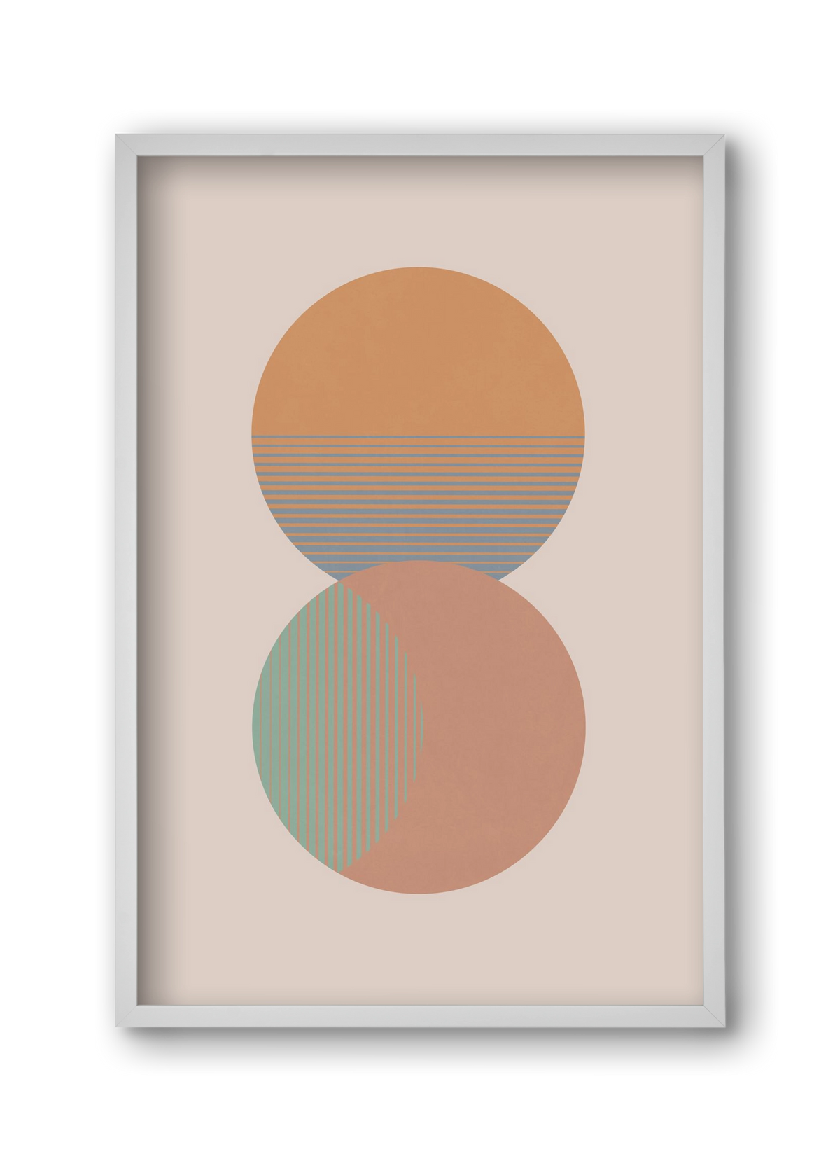 Circle Sun & Moon Colour, 30x45 cm (30x45 cm), Fehér keret