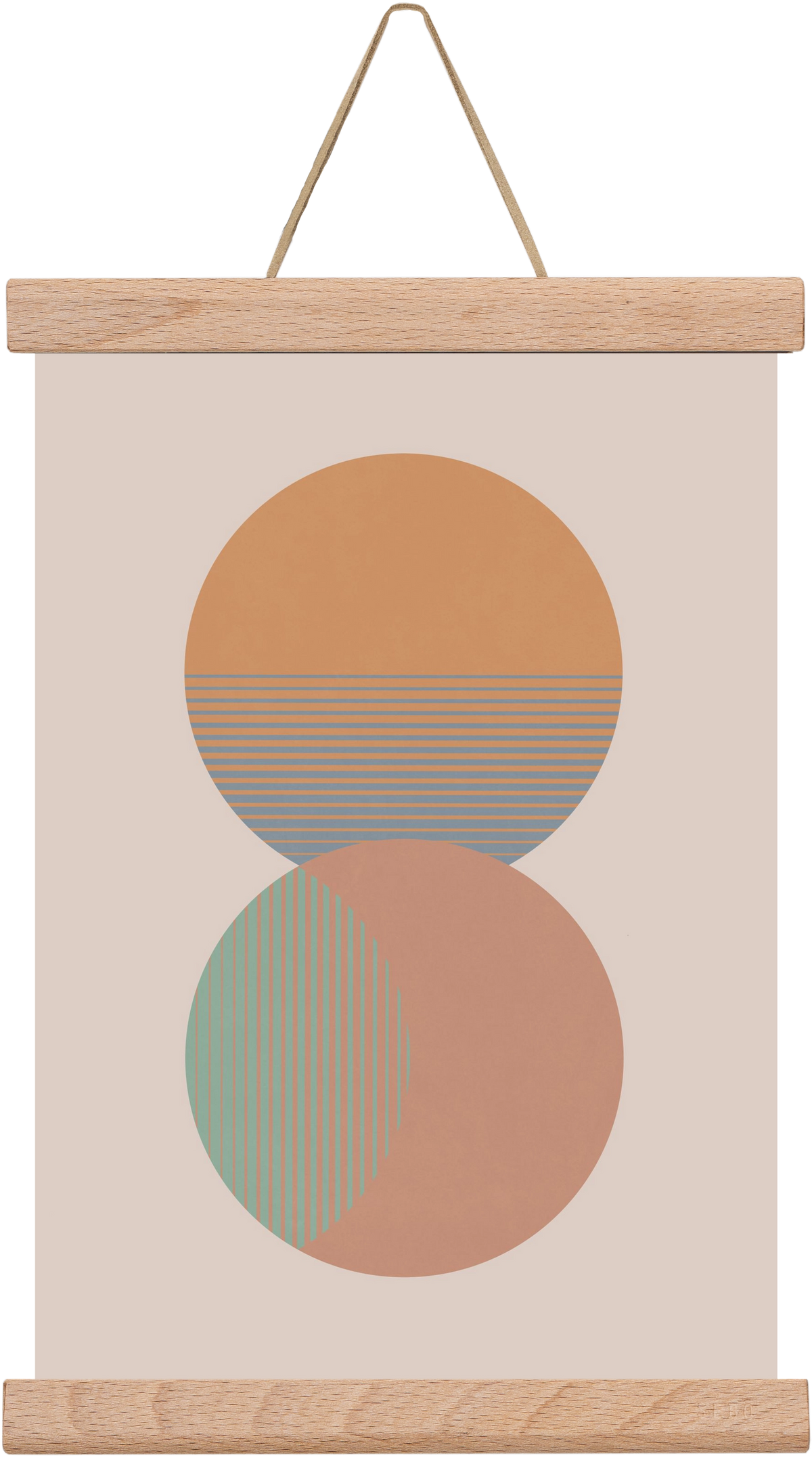 Circle Sun & Moon Colour, 20x30 cm (20x30 cm), Tölgy akasztó