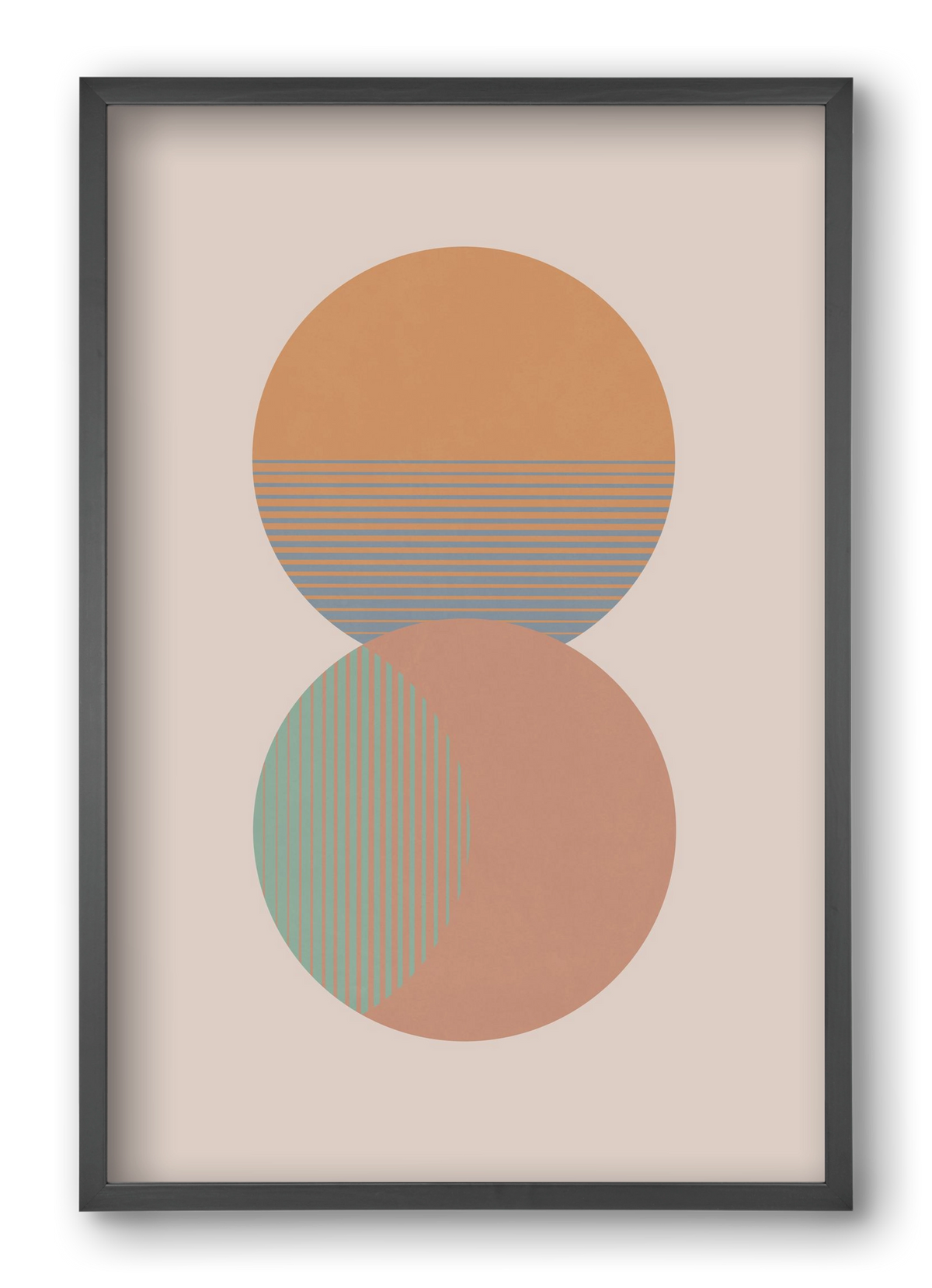 Circle Sun & Moon Colour, 40x60 cm (40x60 cm), Fekete keret