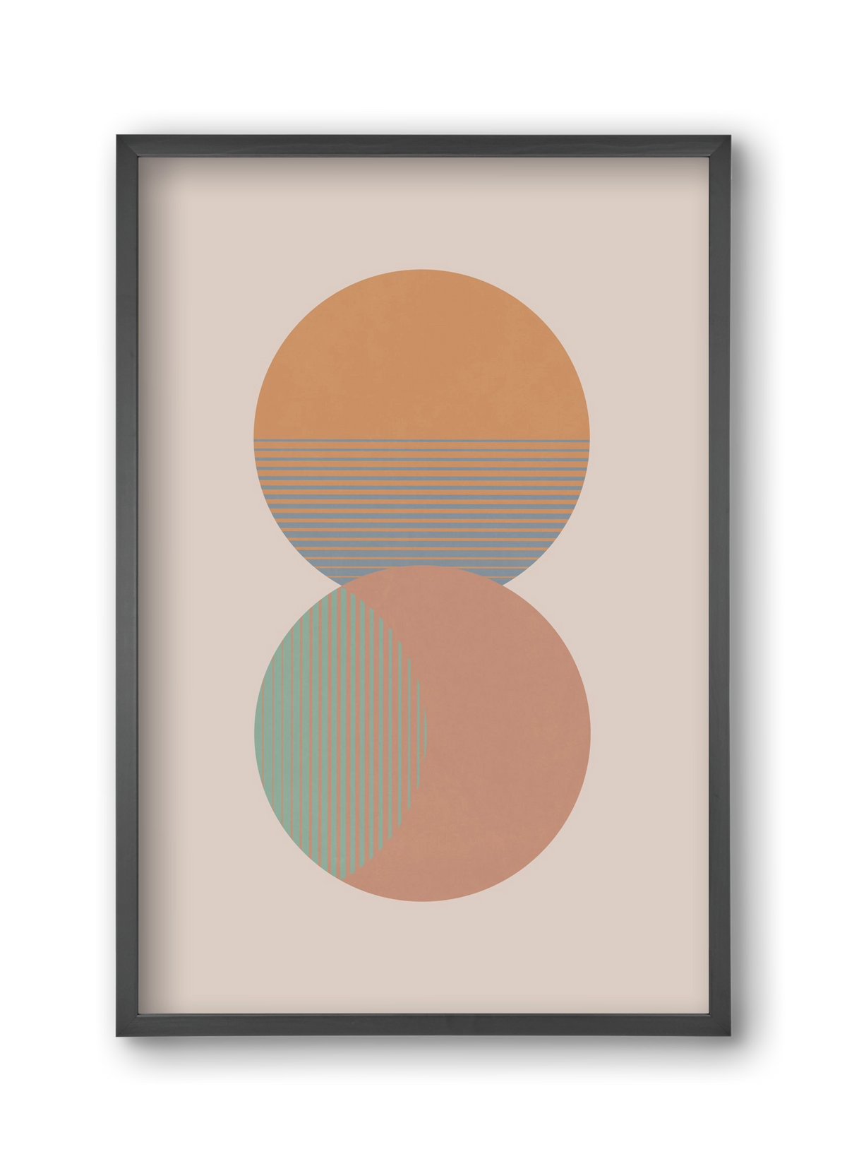 Circle Sun & Moon Colour, 30x45 cm (30x45 cm), Fekete keret