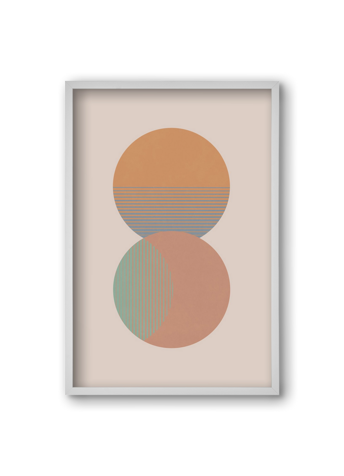 Circle Sun & Moon Colour, 20x30 cm (20x30 cm), Fehér keret