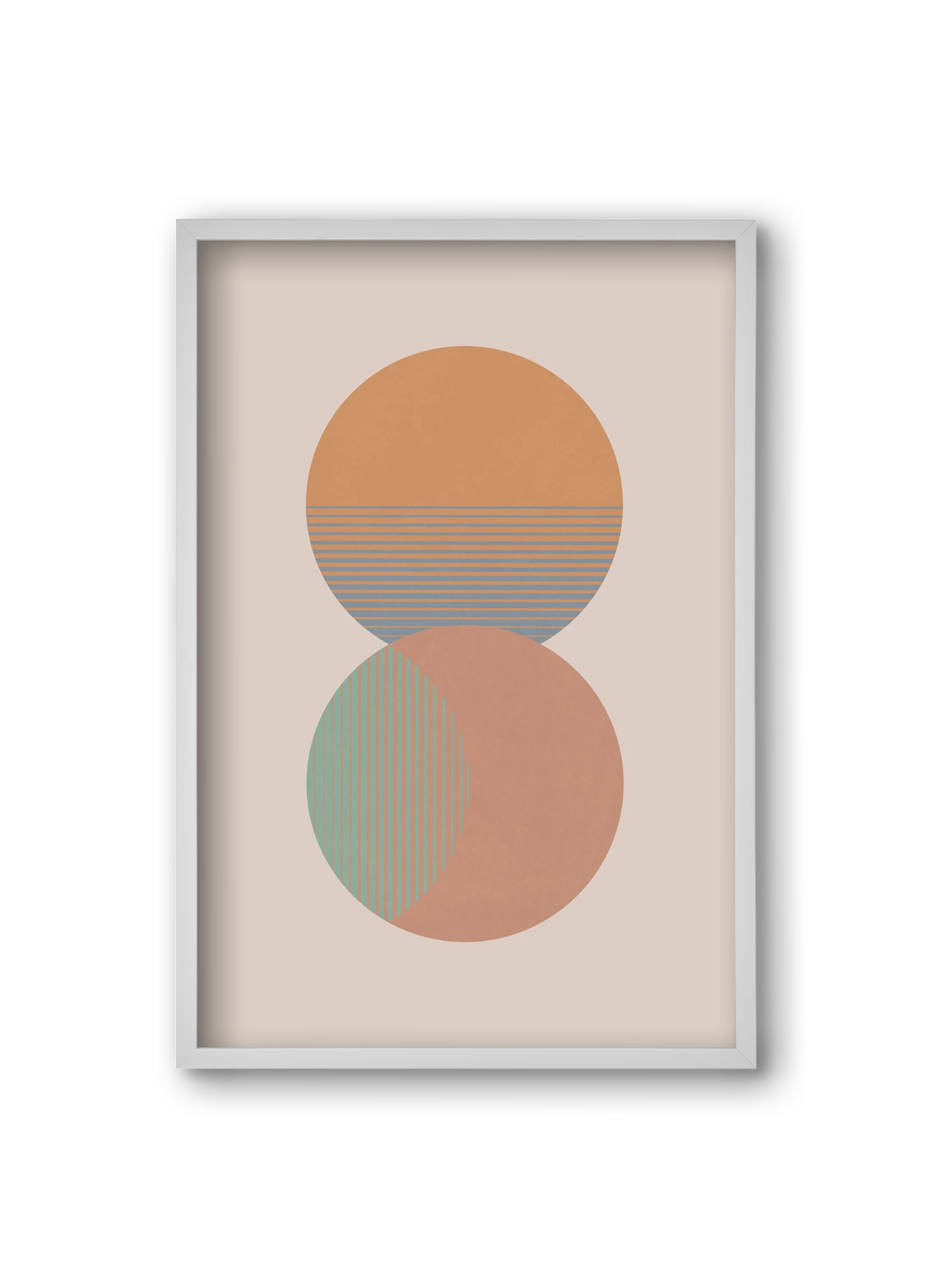 Circle Sun & Moon Colour, 20x30 cm (20x30 cm), Fehér keret