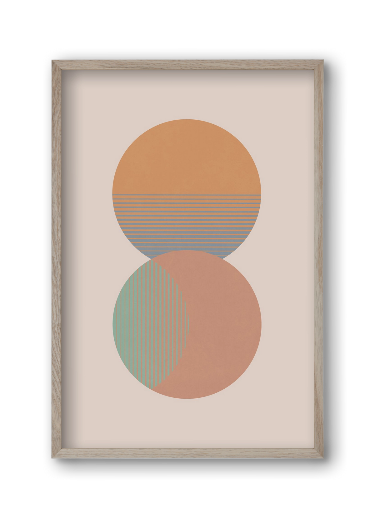 Circle Sun & Moon Colour, 30x45 cm (30x45 cm), Tölgy keret