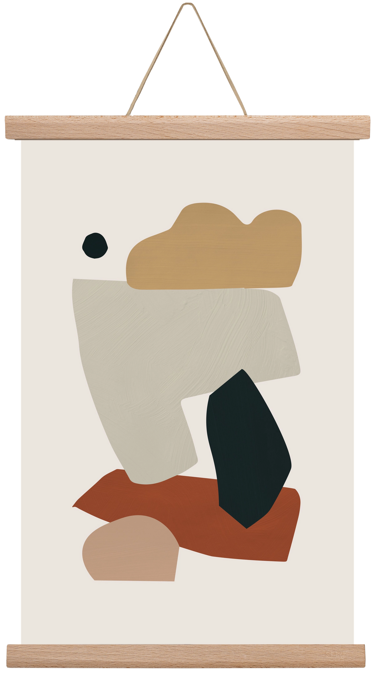 Collage Earth I, 30x45 cm (30x45 cm), Tölgy akasztó