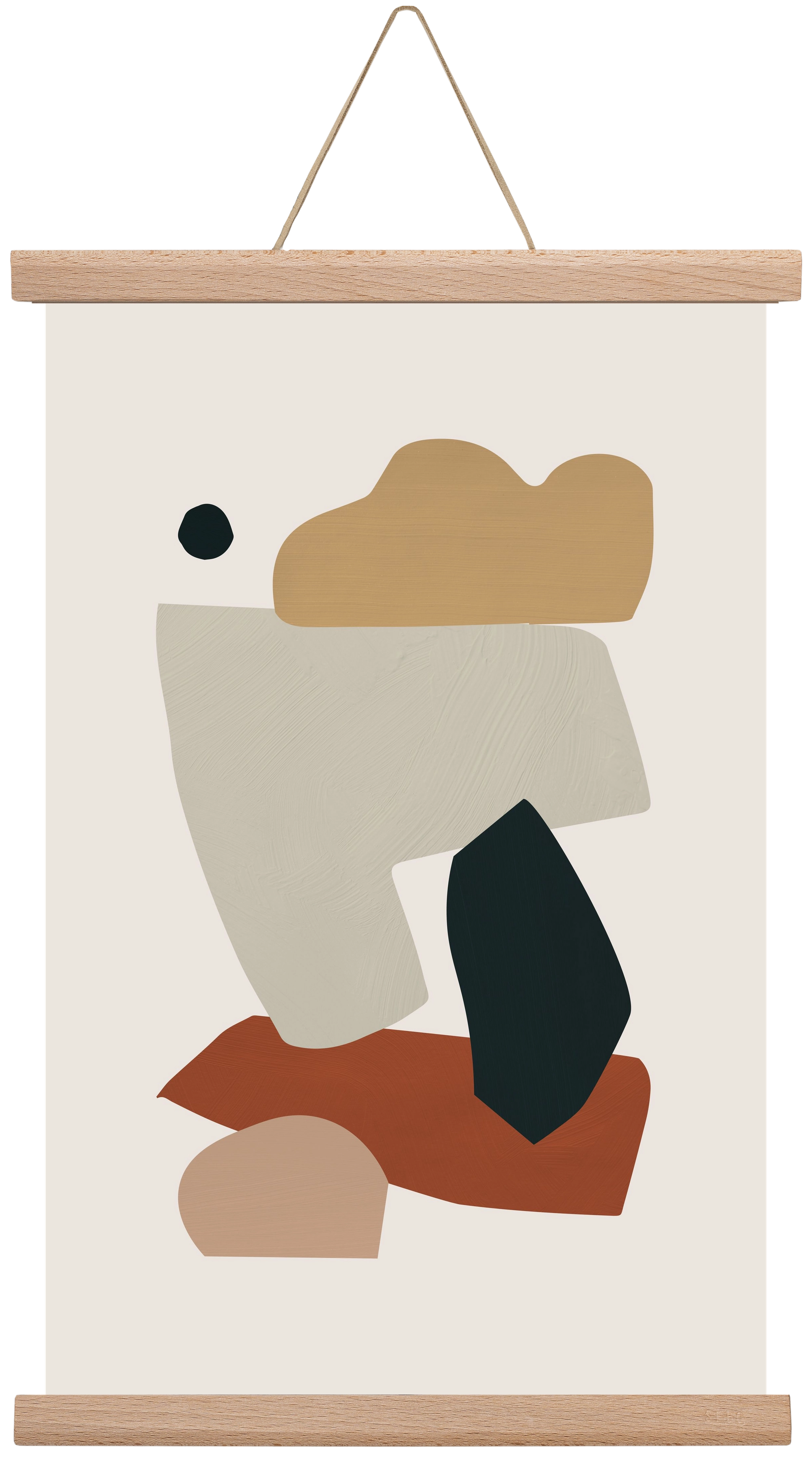 Collage Earth I, 30x45 cm (30x45 cm), Tölgy akasztó