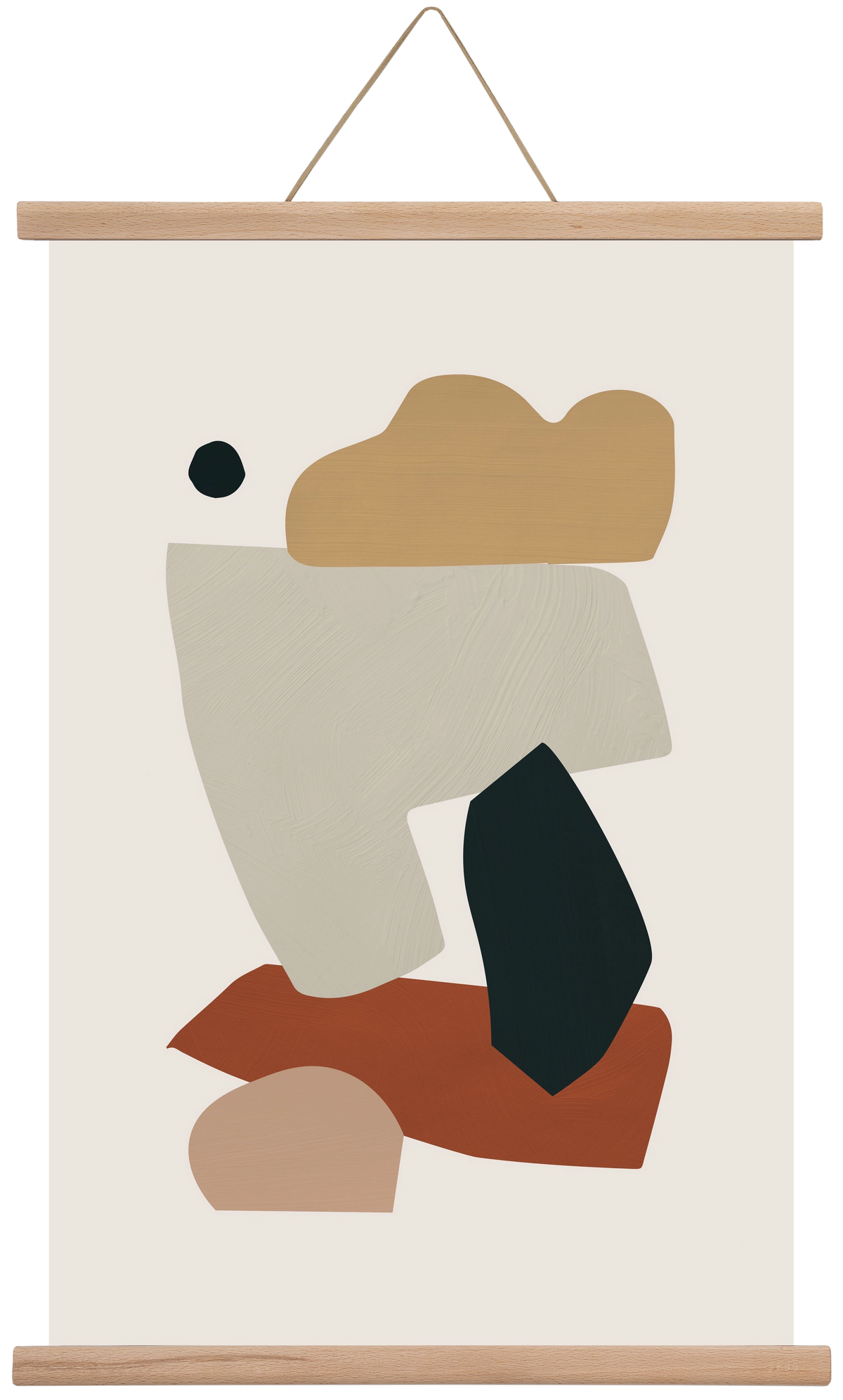 Collage Earth I, 40x60 cm (40x60 cm), Tölgy akasztó