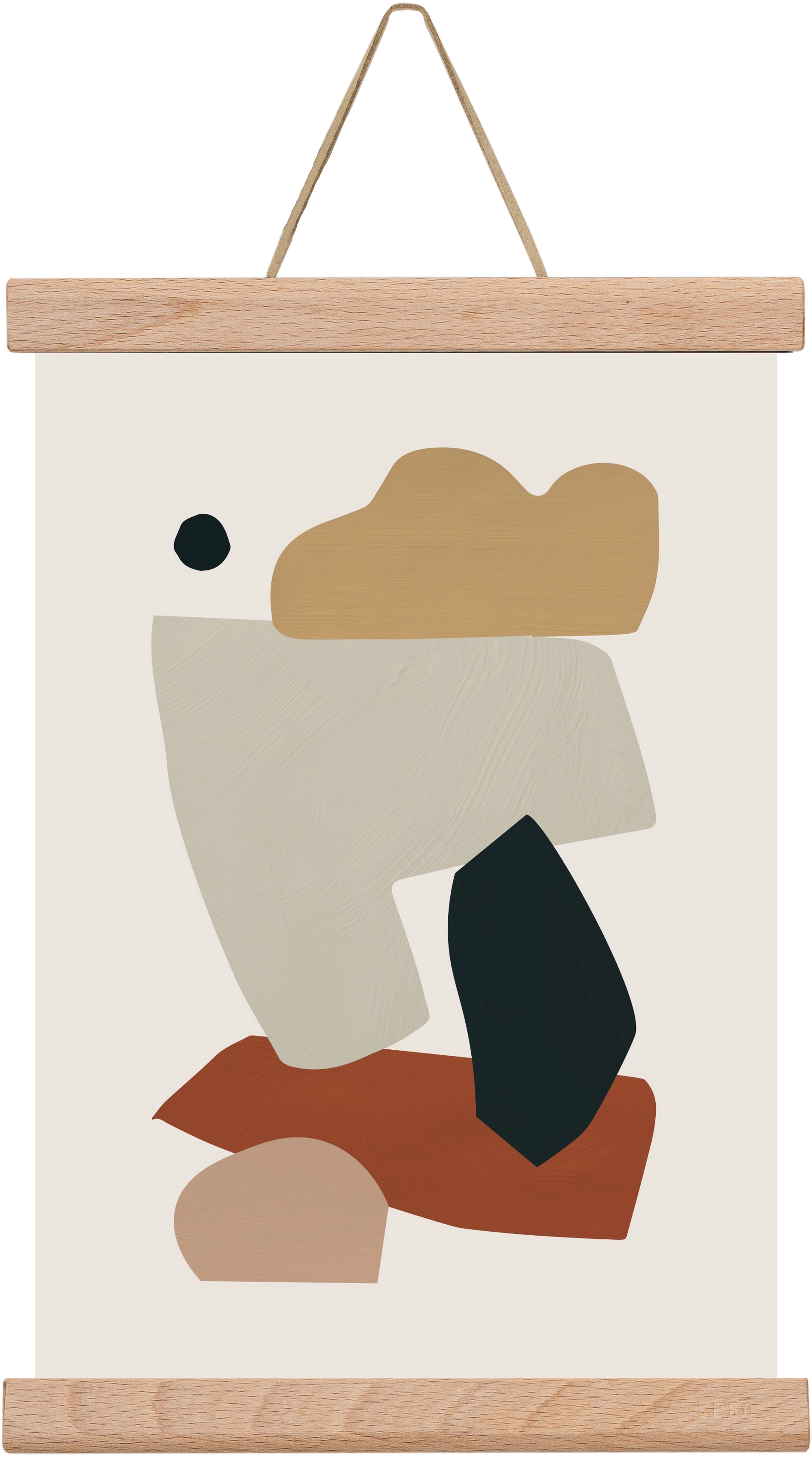 Collage Earth I, 20x30 cm (20x30 cm), Tölgy akasztó