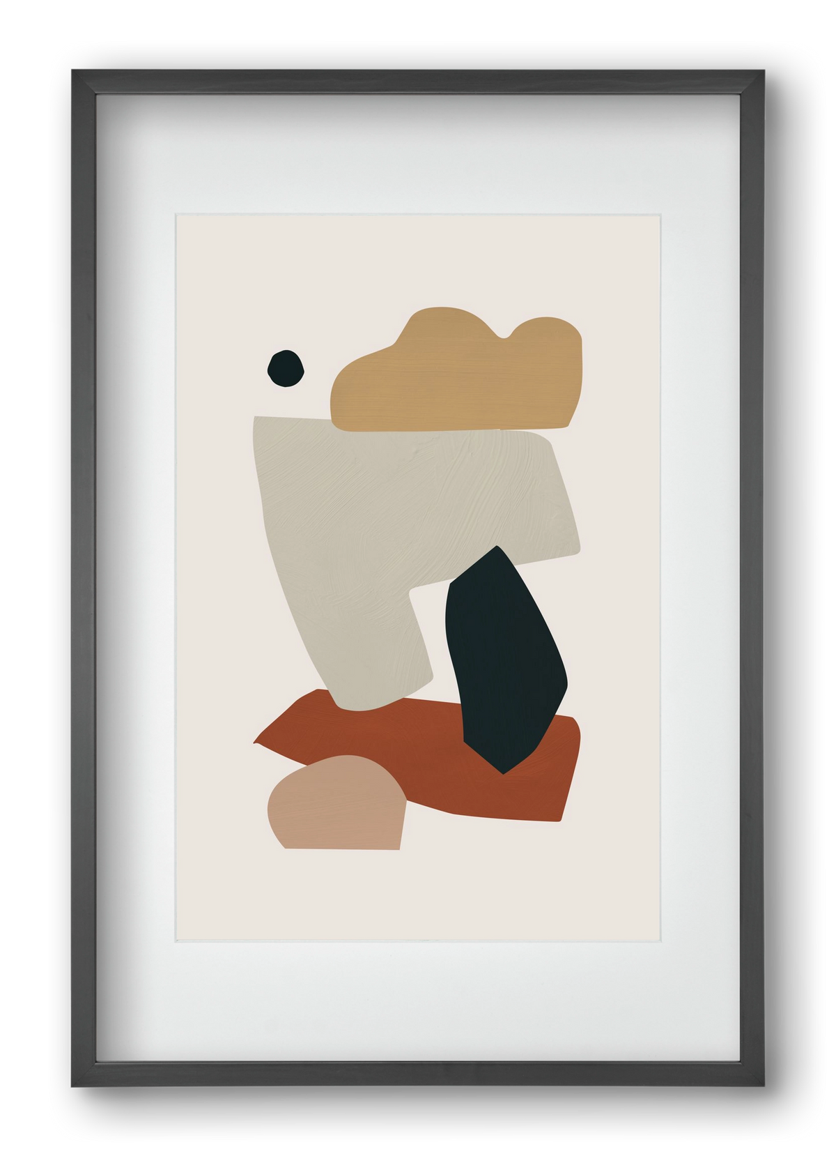 Collage Earth I, 40x60 cm (30x45 cm), Fekete keret, paszpartuval