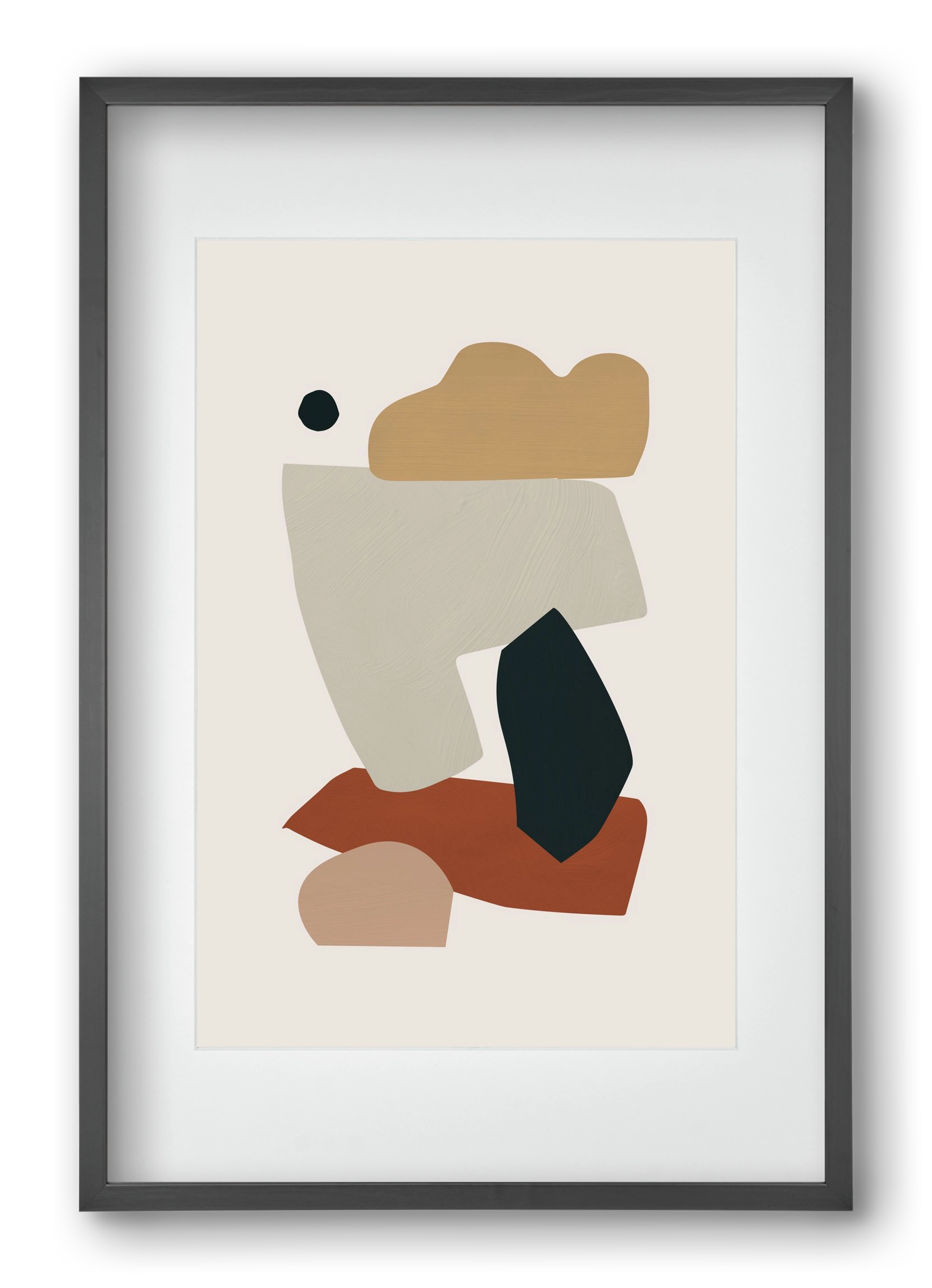 Collage Earth I, 40x60 cm (30x45 cm), Fekete keret, paszpartuval