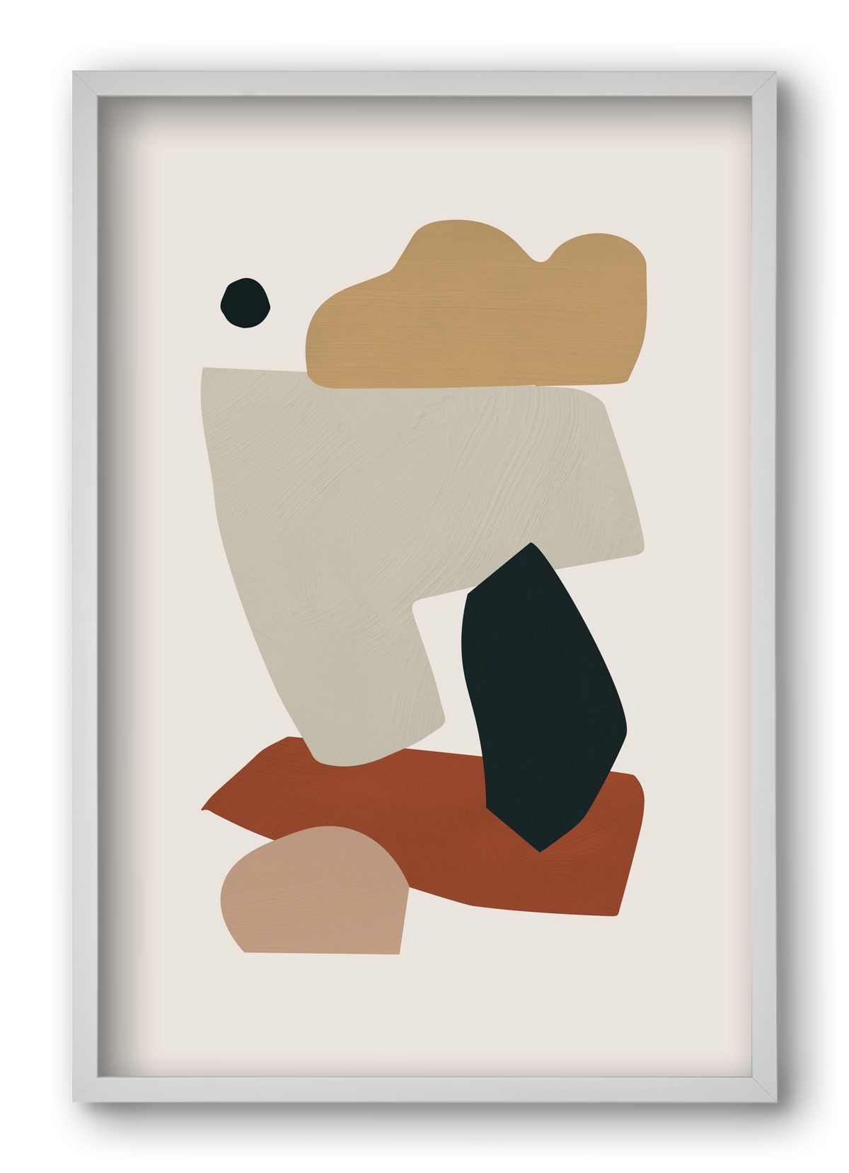 Collage Earth I, 40x60 cm (40x60 cm), Fehér keret