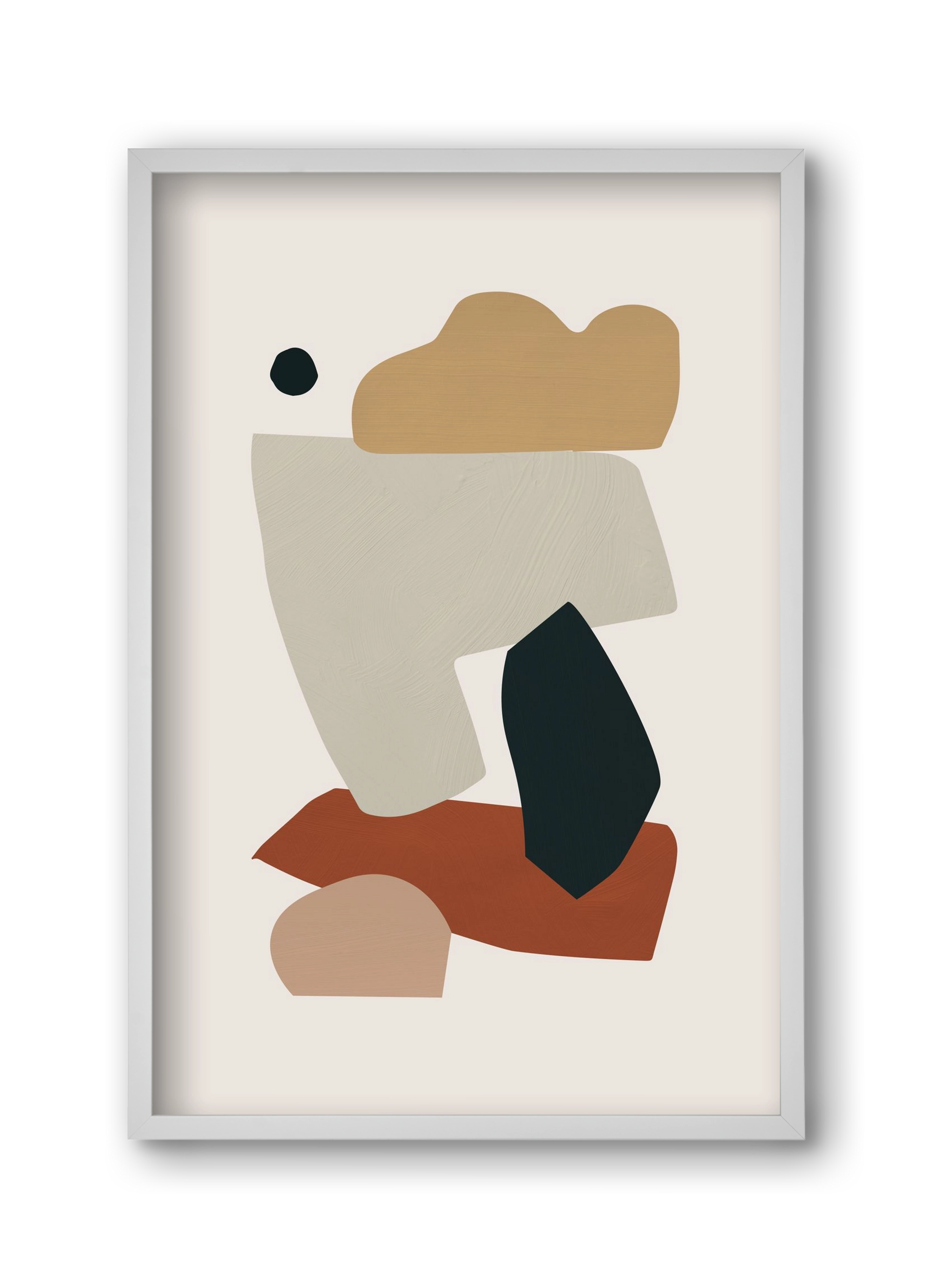 Collage Earth I, 30x45 cm (30x45 cm), Fehér keret