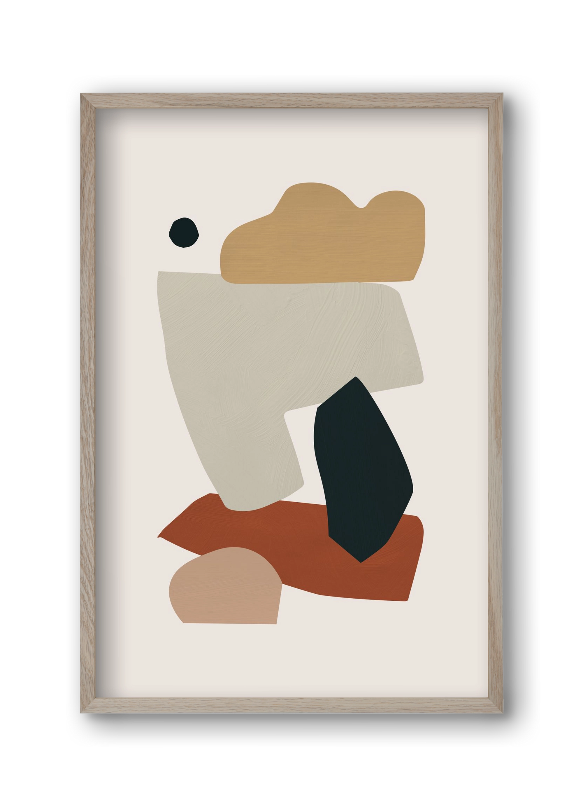 Collage Earth I, 30x45 cm (30x45 cm), Tölgy keret